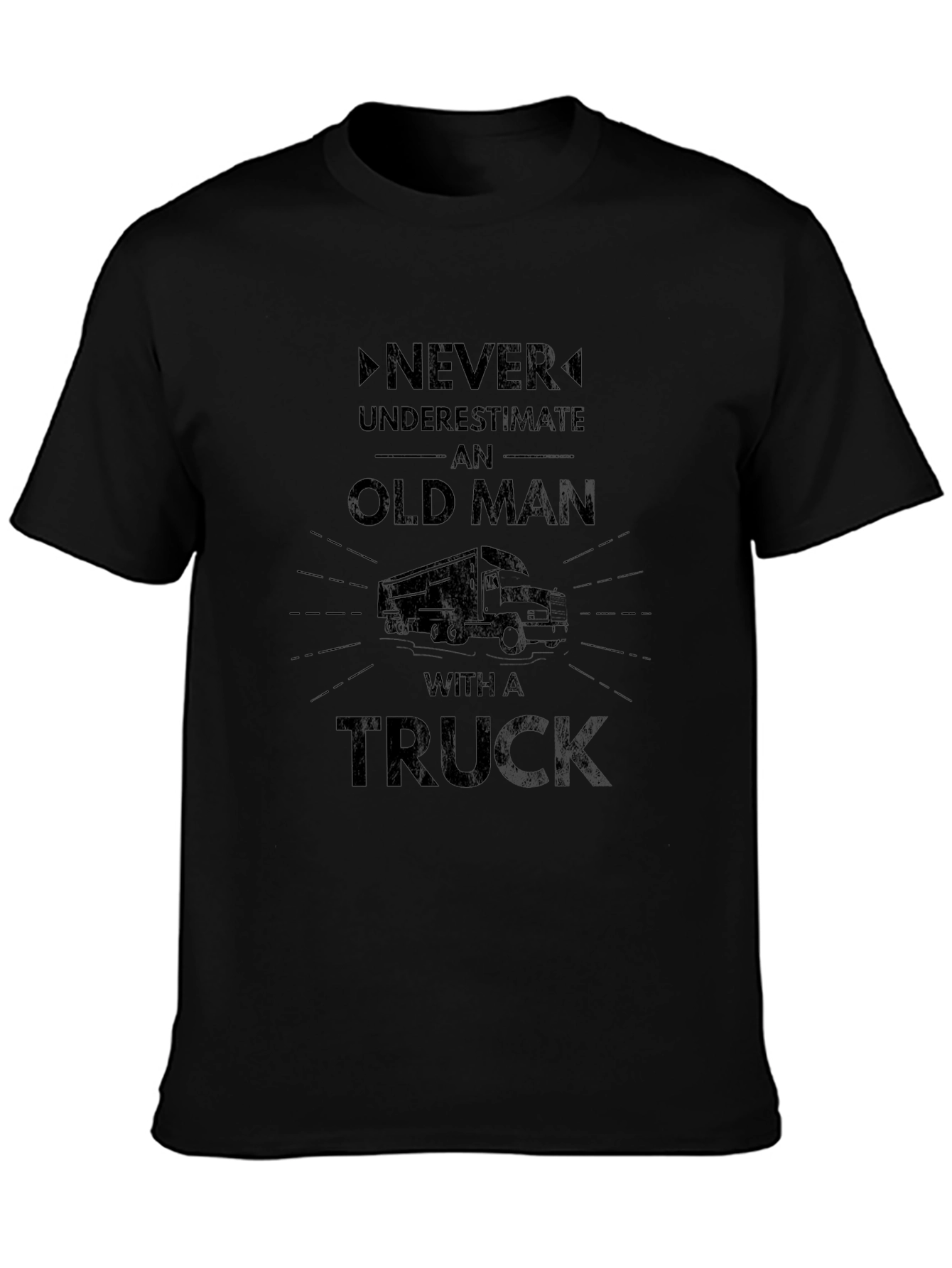 Old Man Truck Graphic Tee - Black