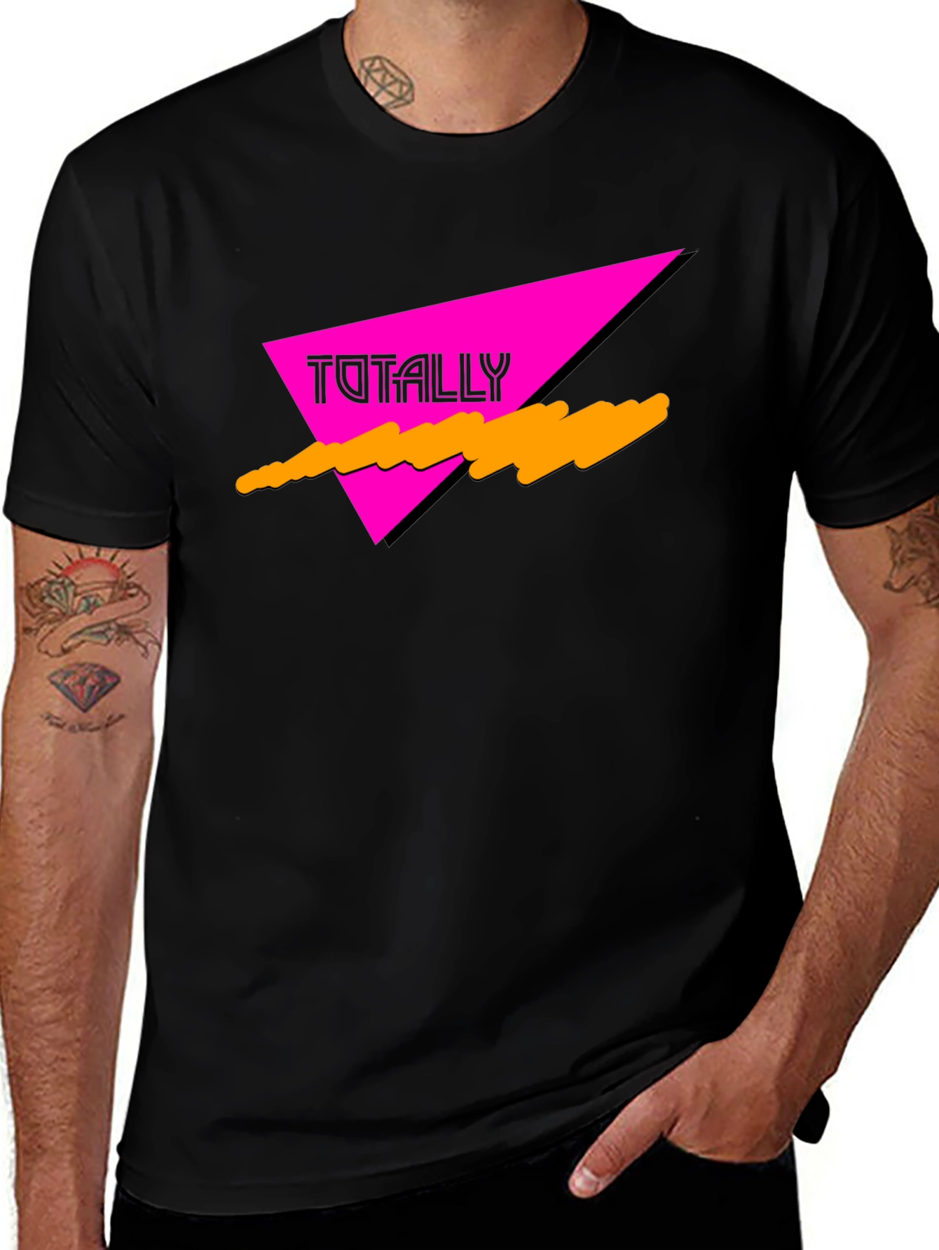 Totally 80s Retro Graphic Tee - Black