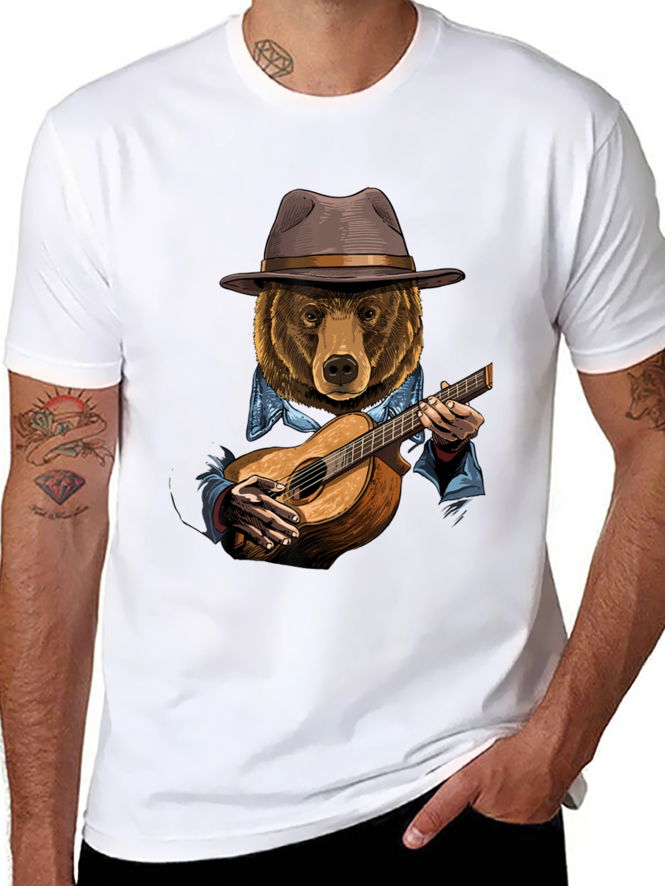 Bear Playing Guitar T-Shirt
