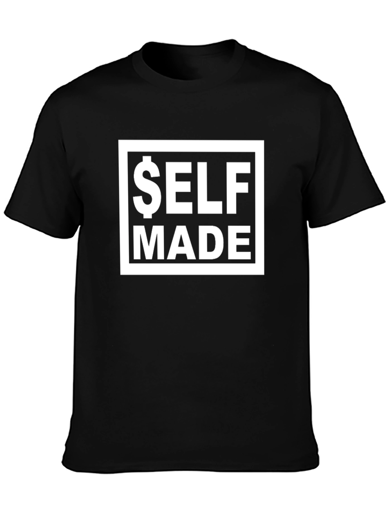 Self Made Black T-Shirt - Motivational Tee