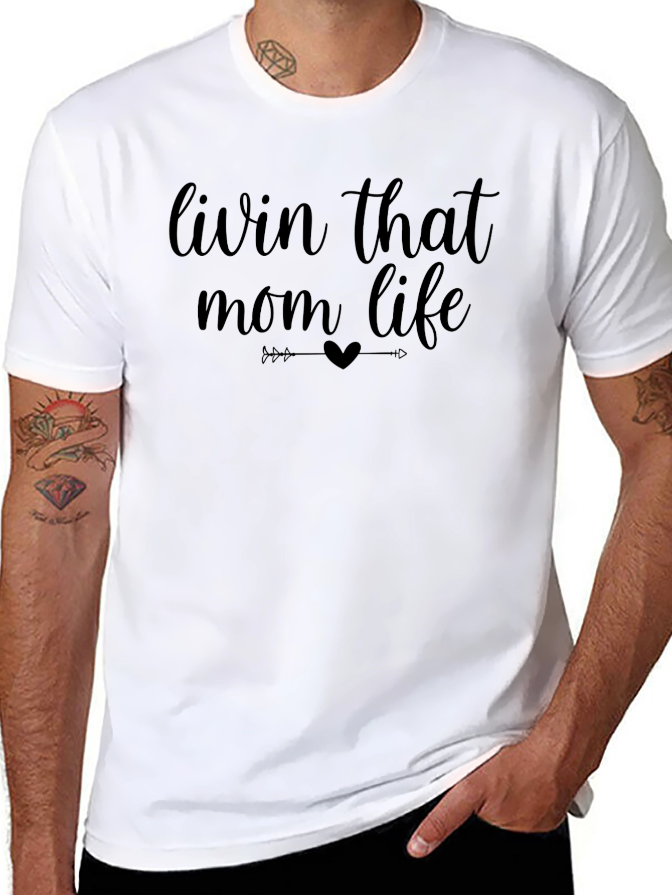 Livin That Mom Life Graphic Tee - Black