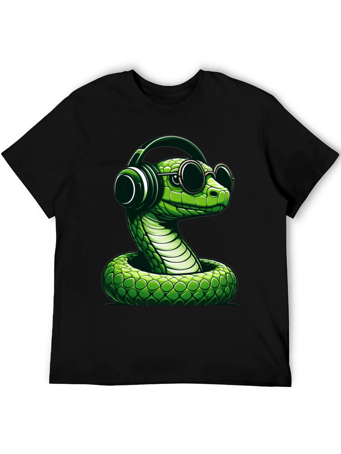 Cool Snake T-Shirt with Headphones and Sunglasses