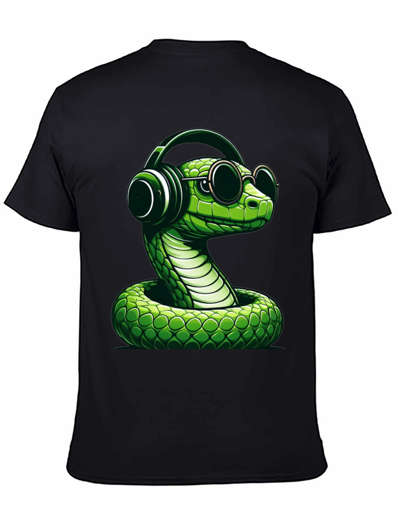 Cool Snake T-Shirt with Headphones and Sunglasses