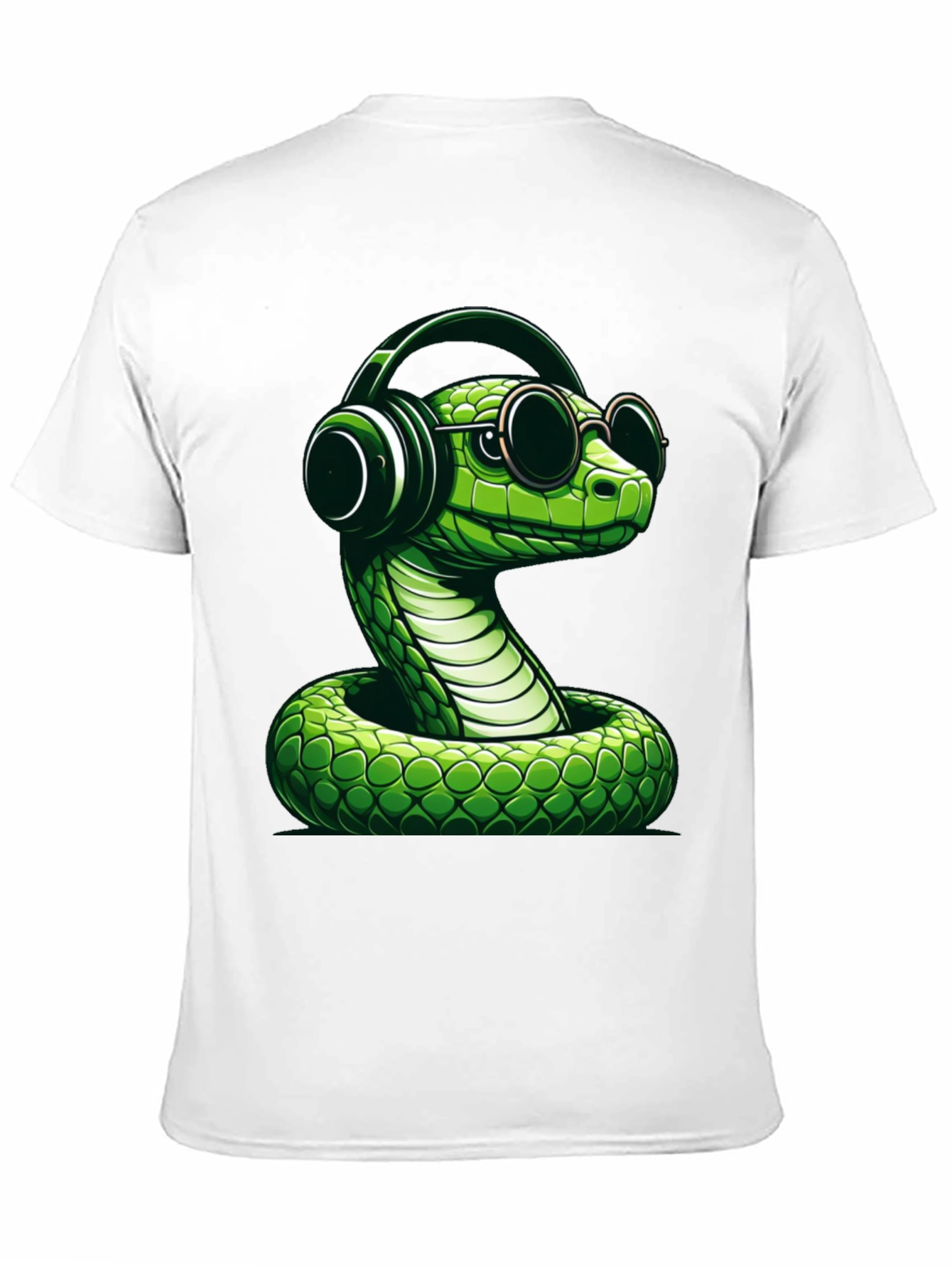 Cool Snake T-Shirt with Headphones and Sunglasses