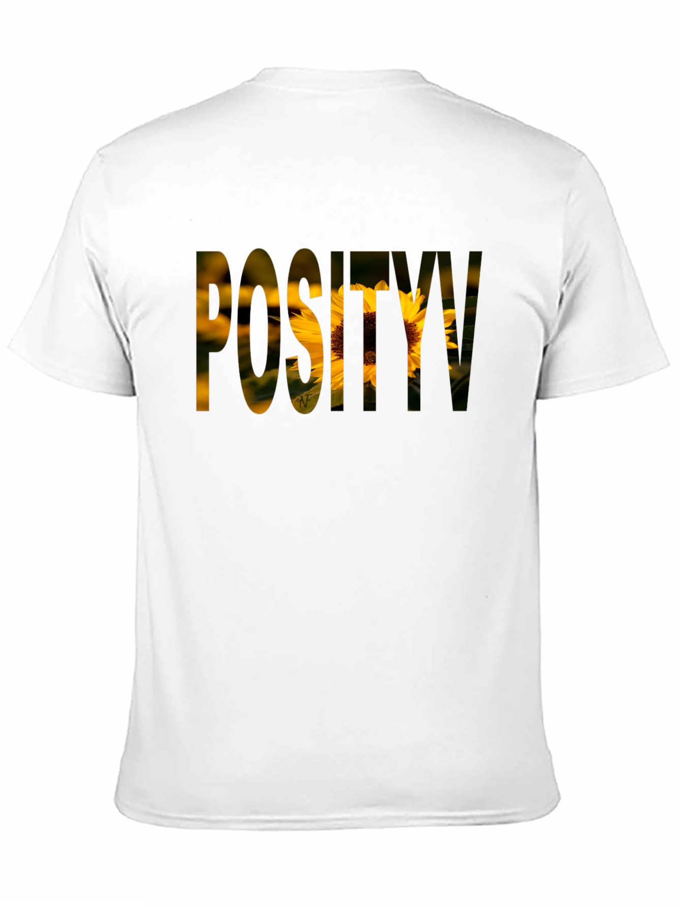Positivity Sunflower Graphic Black T-Shirt