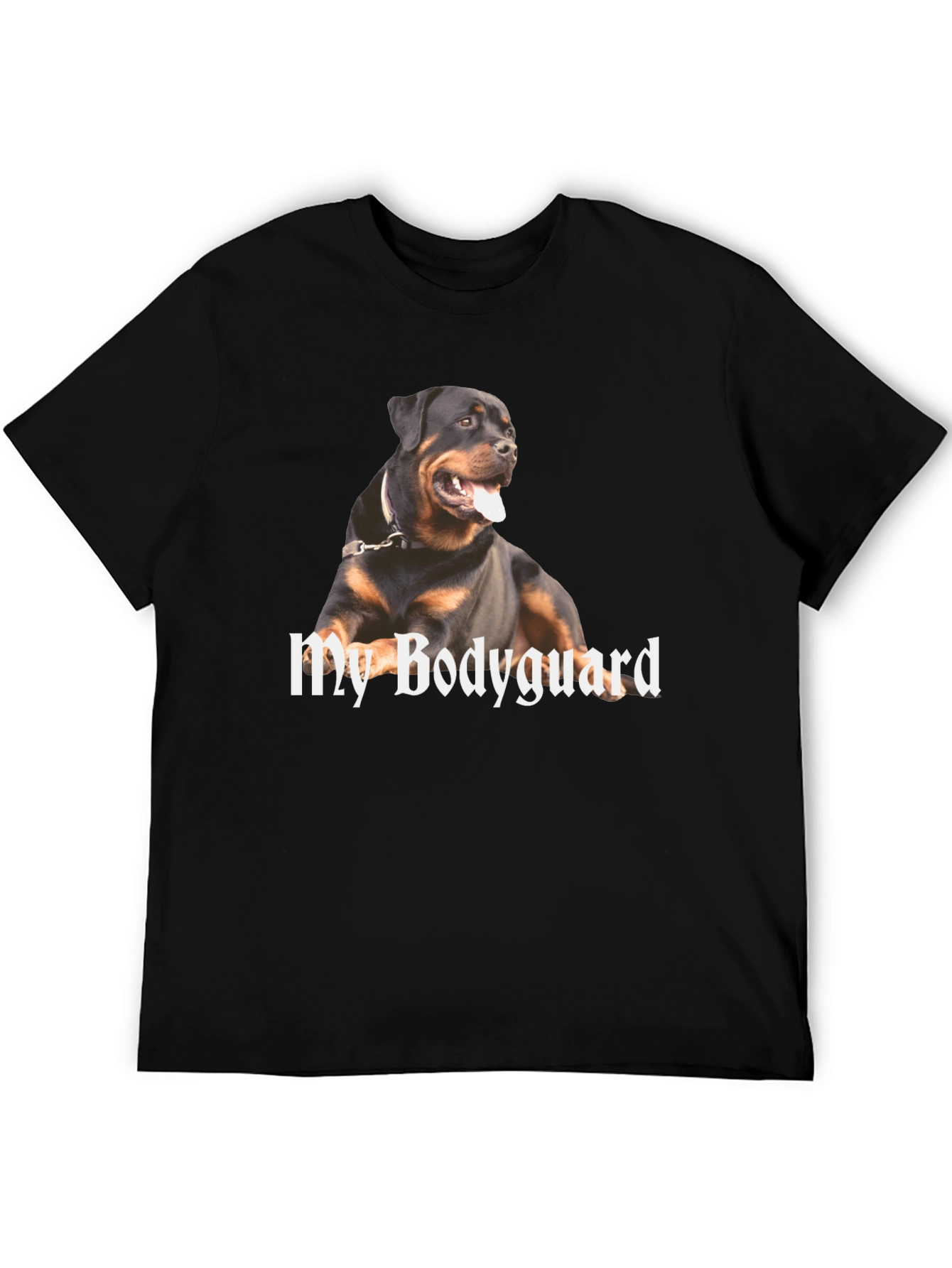 Rottweiler Bodyguard Graphic T-Shirt - Black