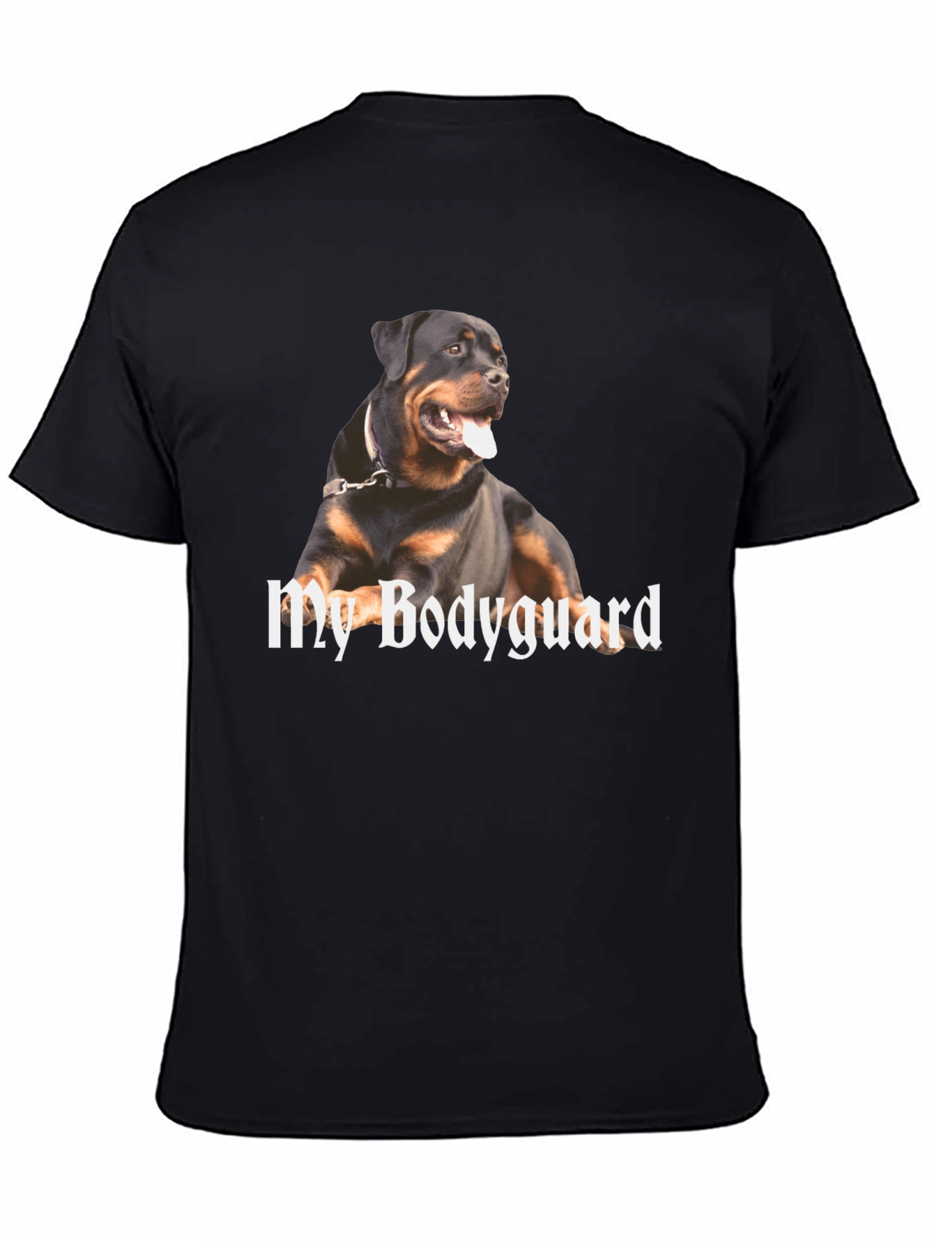 Rottweiler Bodyguard Graphic T-Shirt - Black