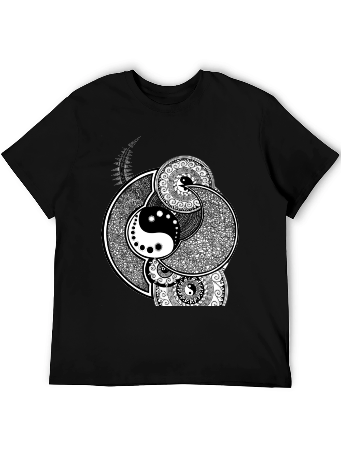 Yin Yang Mandala Graphic T-Shirt