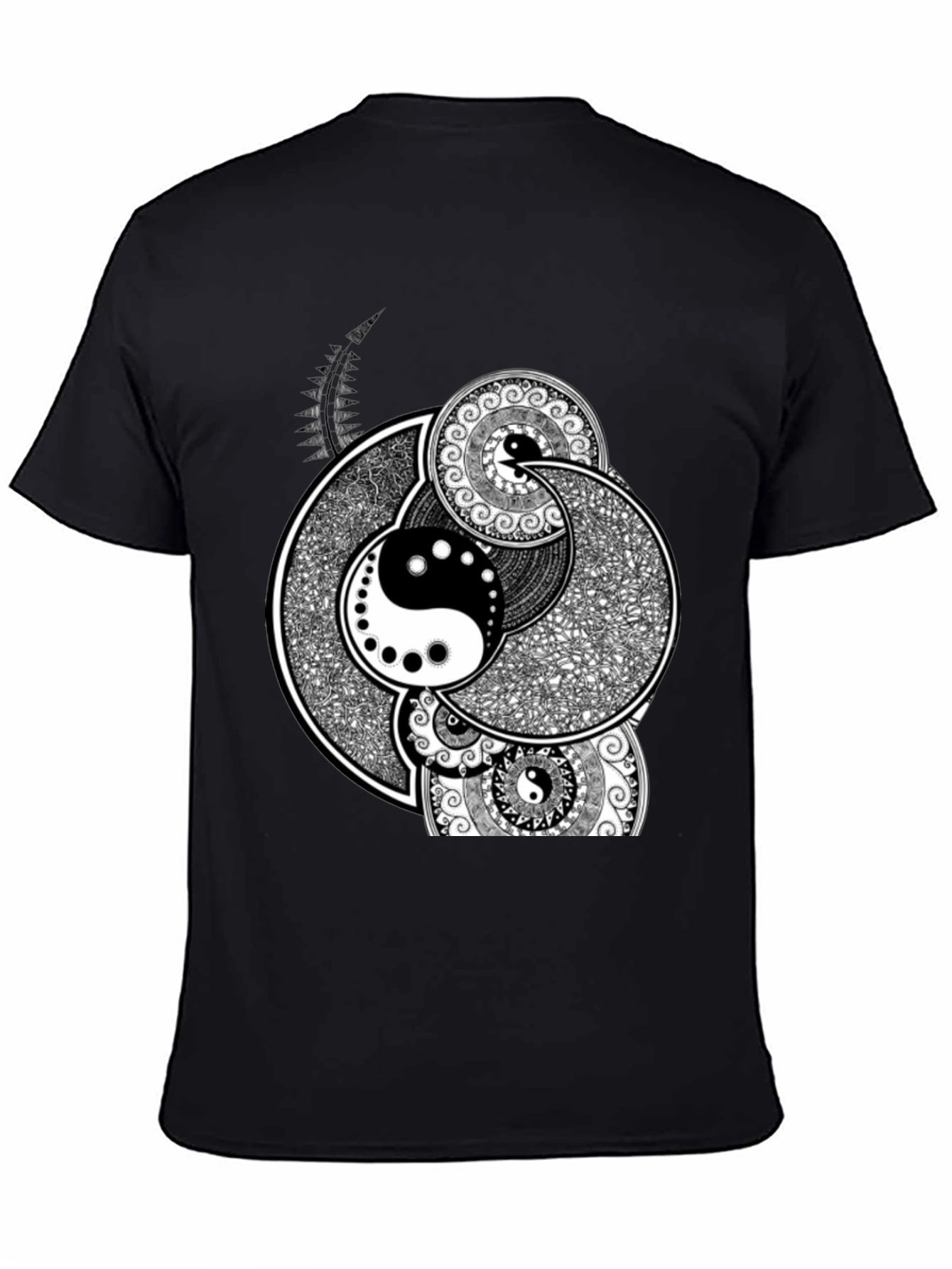 Yin Yang Mandala Graphic T-Shirt