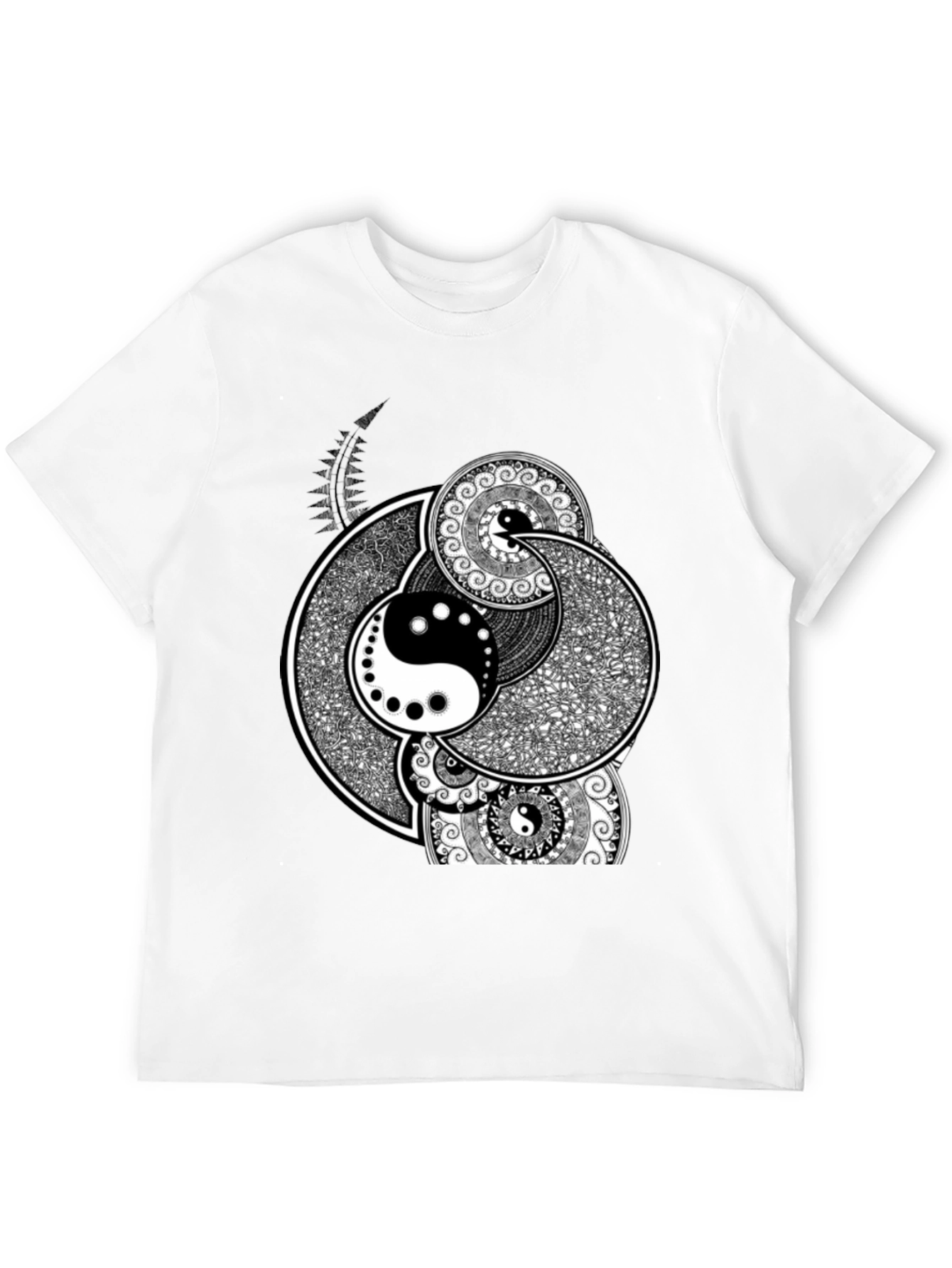 Yin Yang Mandala Graphic T-Shirt