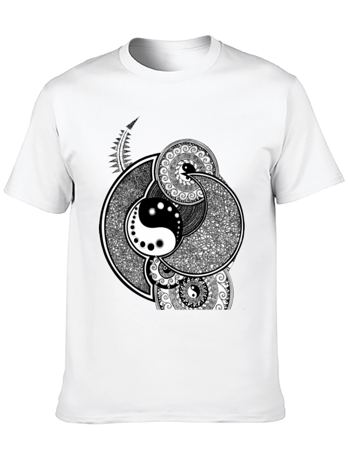 Yin Yang Mandala Graphic T-Shirt