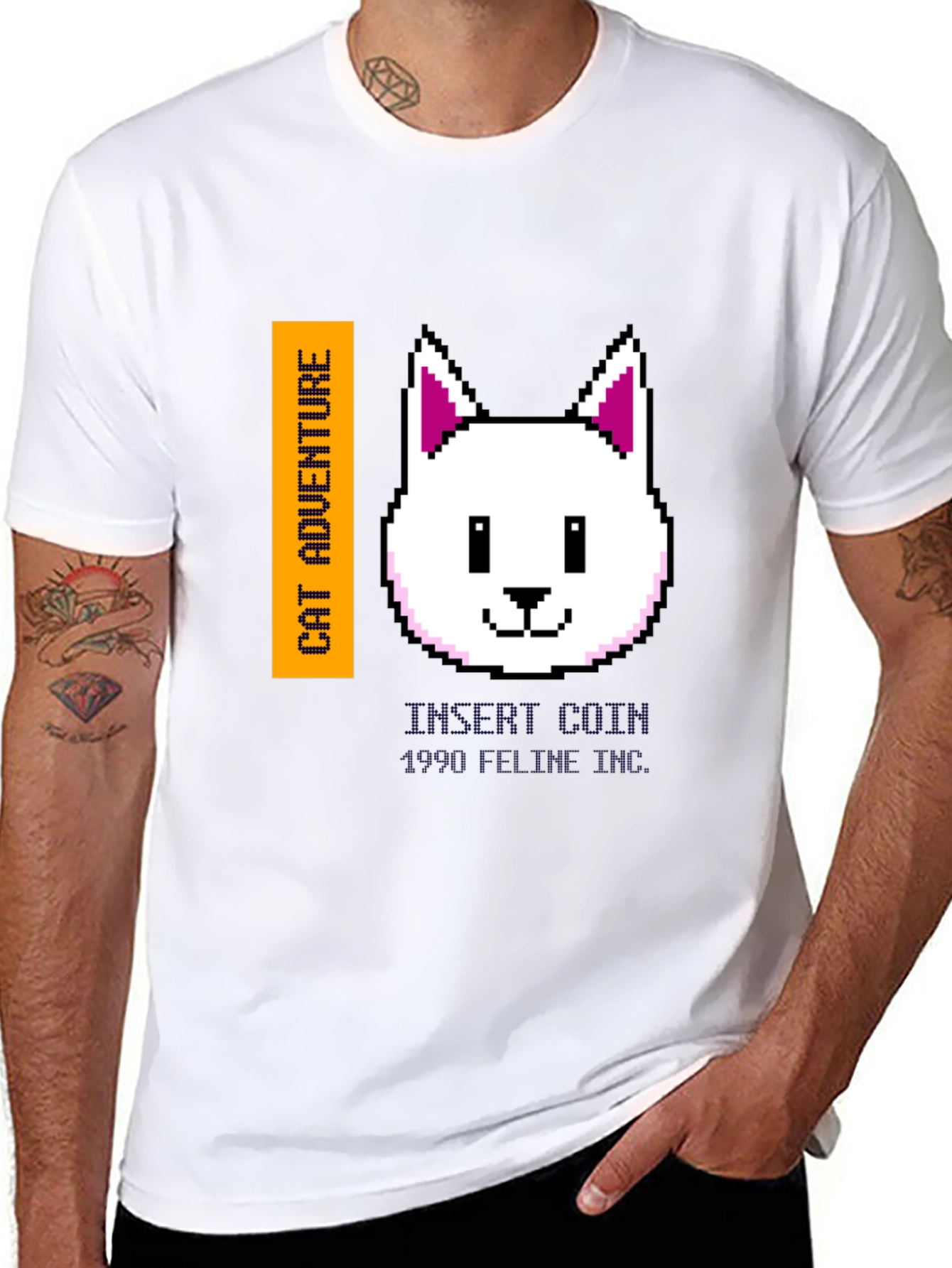 Cat Adventure Pixel Art T-Shirt