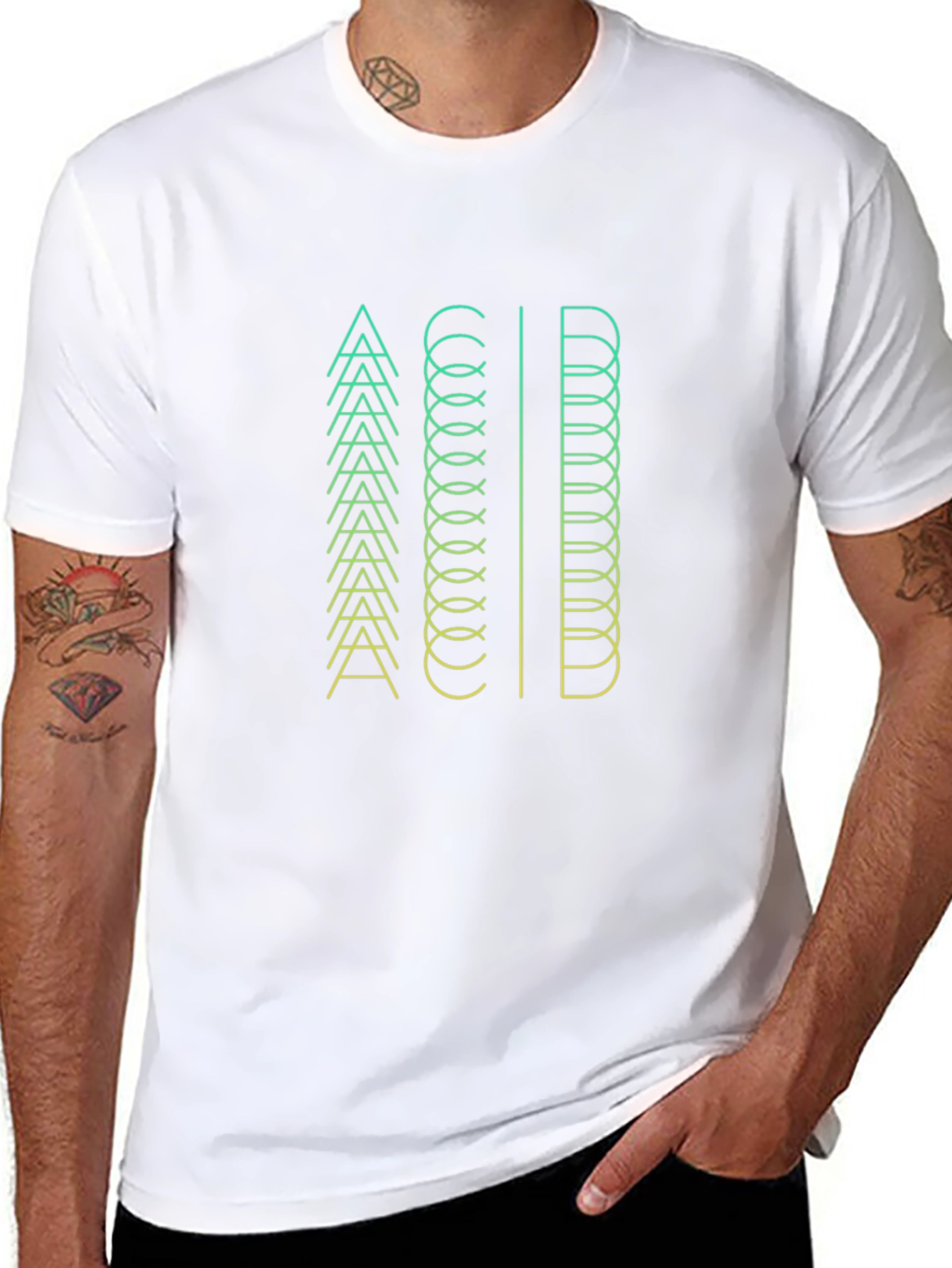 Acid Graphic Tee - Modern Line Art