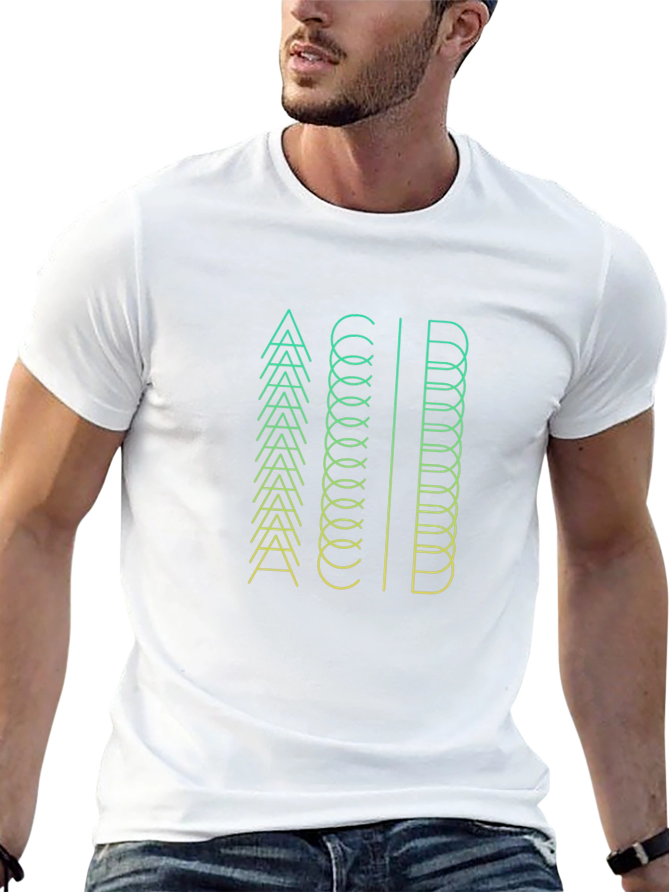 Acid Graphic Tee - Modern Line Art