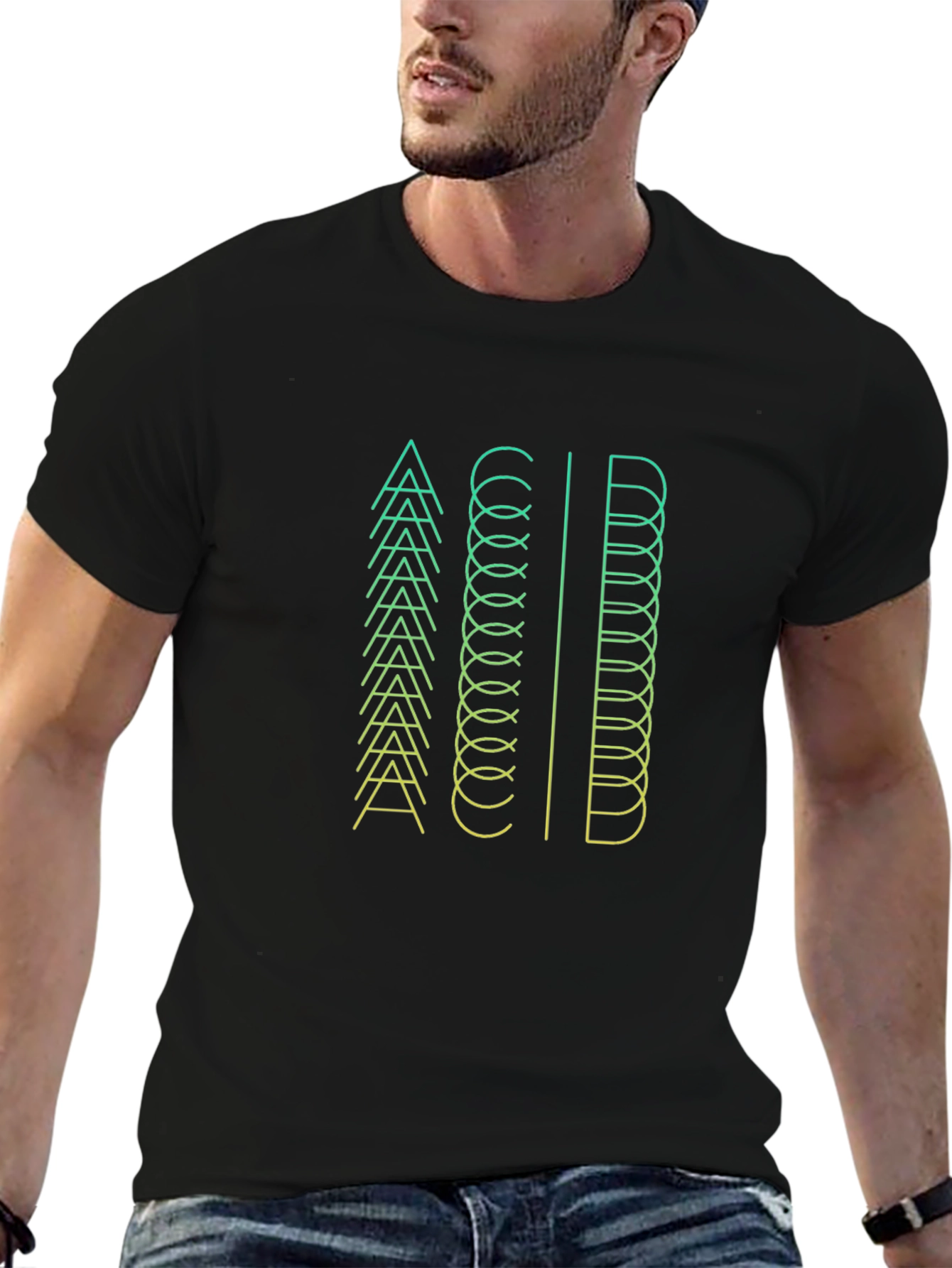Acid Graphic Tee - Modern Line Art