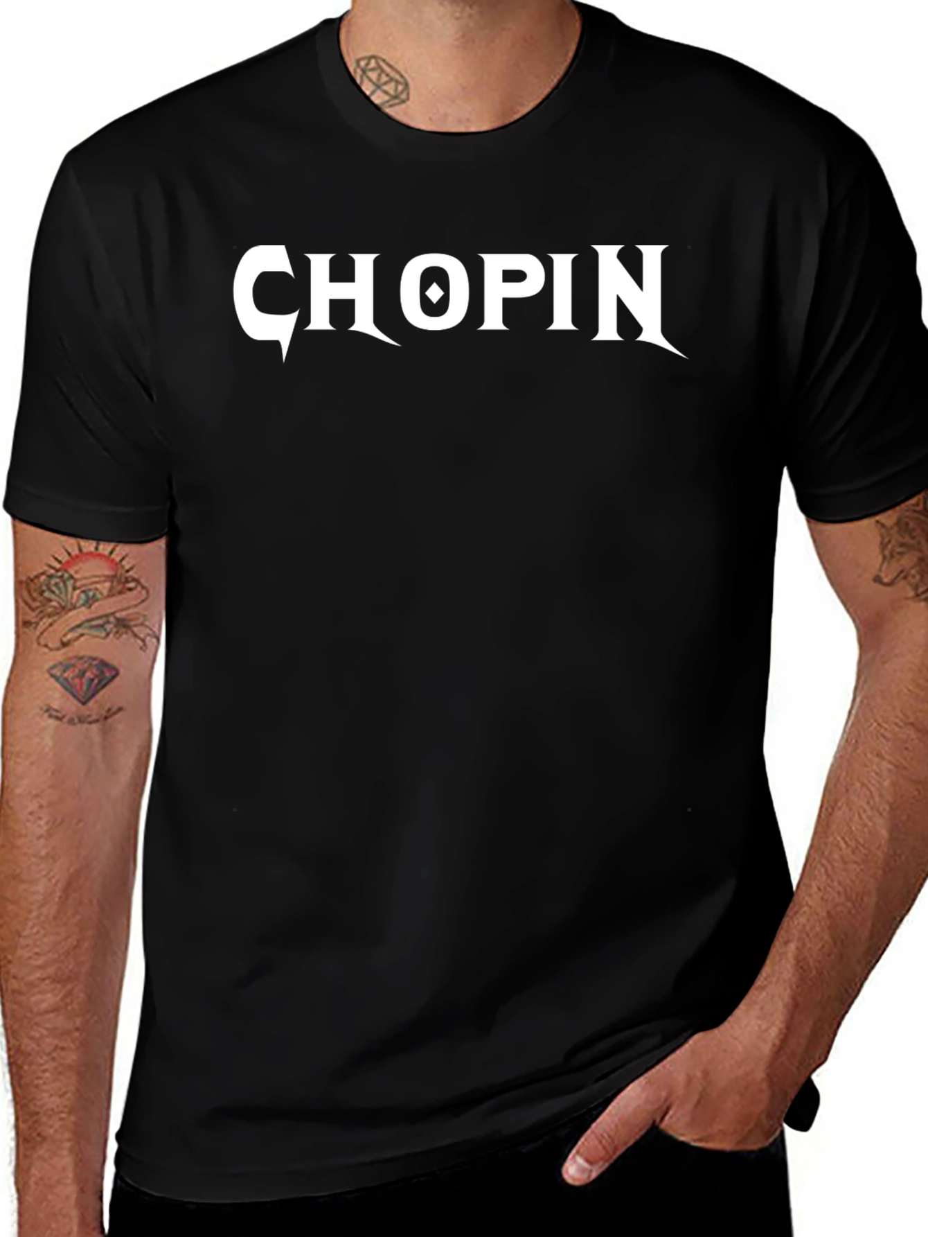 Chopin Graphic Tee - Black Cotton Music T-Shirt