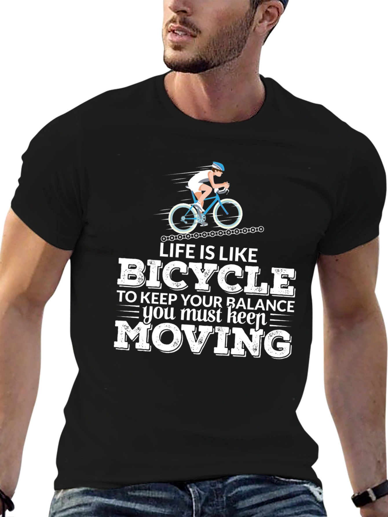 Life Is Like Bicycle T-Shirt Cycling Tee