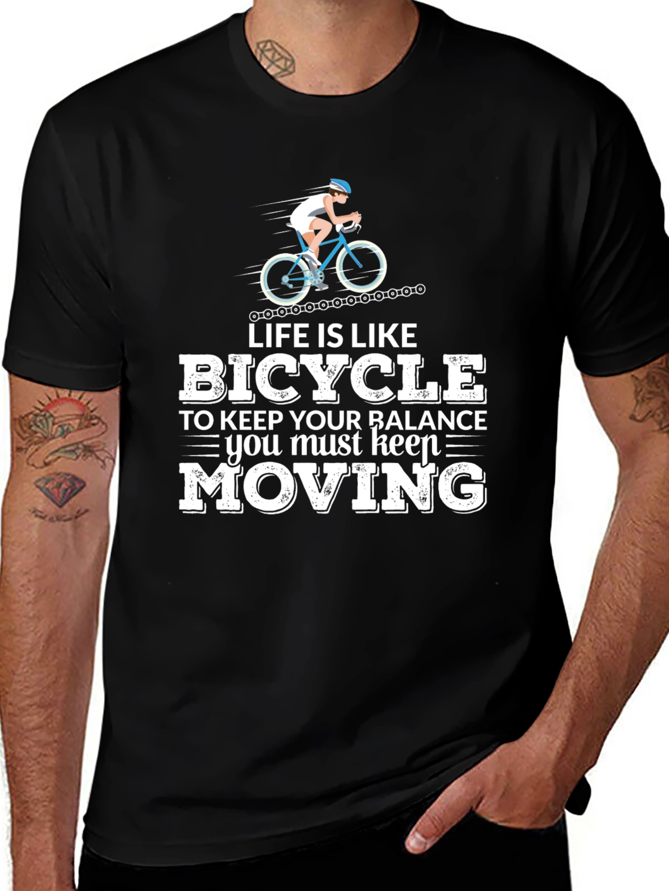 Life Is Like Bicycle T-Shirt Cycling Tee