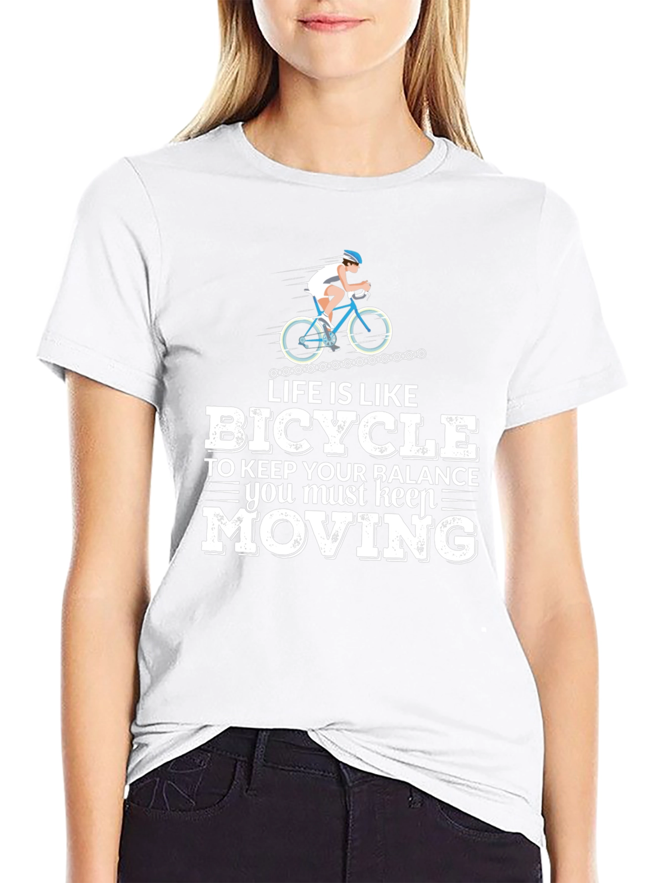 Life Is Like Bicycle T-Shirt Cycling Tee