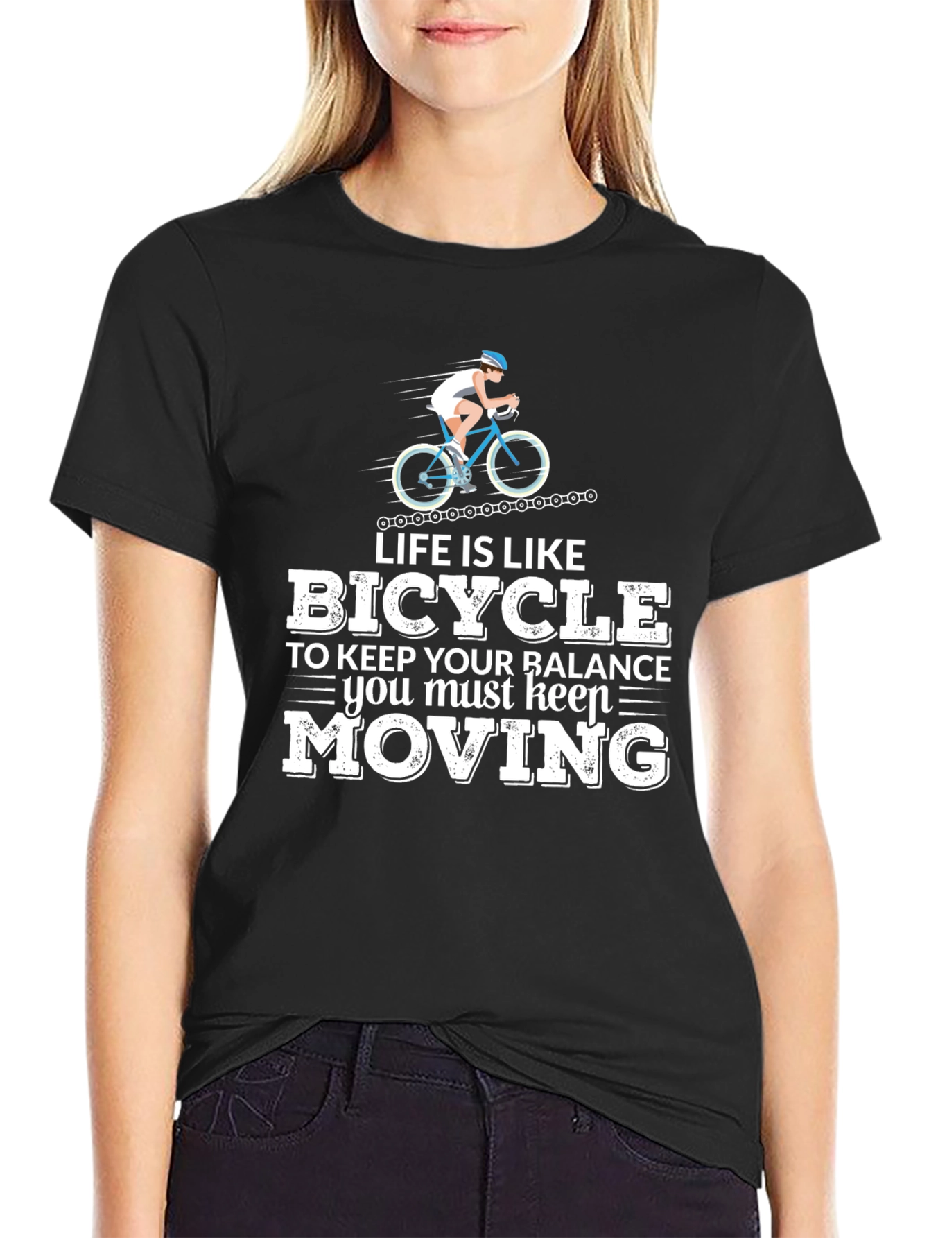 Life Is Like Bicycle T-Shirt Cycling Tee
