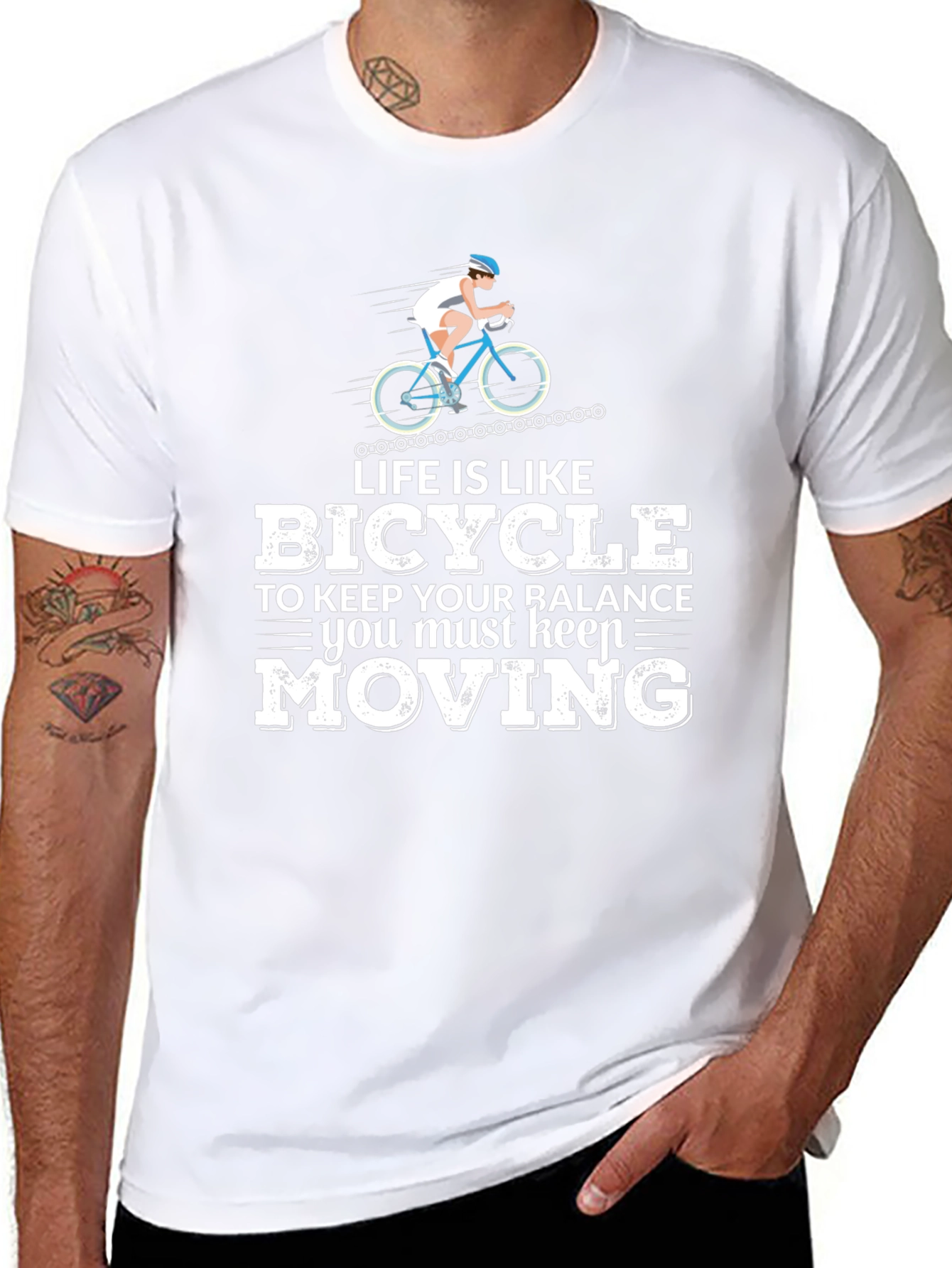 Life Is Like Bicycle T-Shirt Cycling Tee