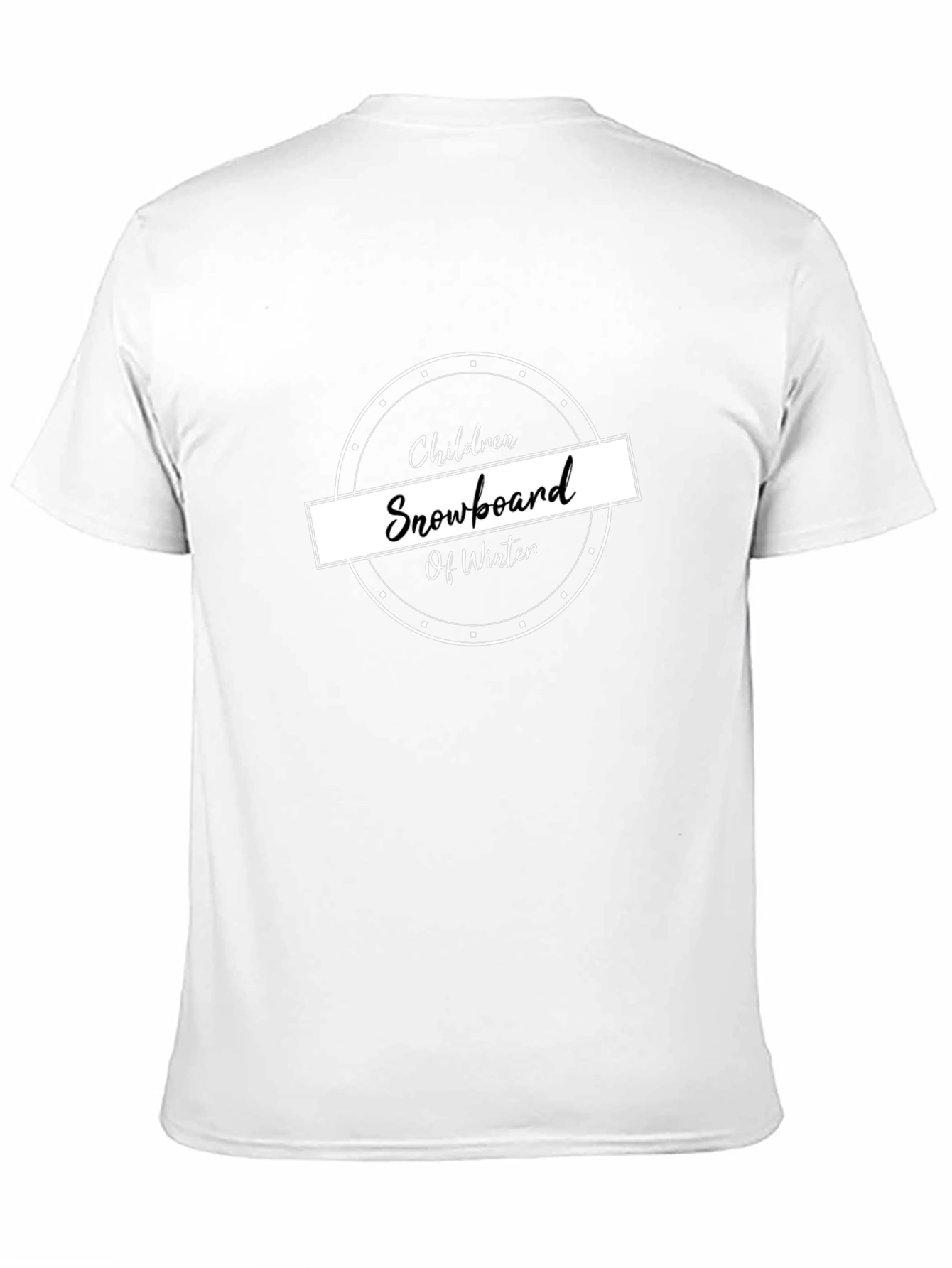 Children Snowboard Winter Black T-Shirt