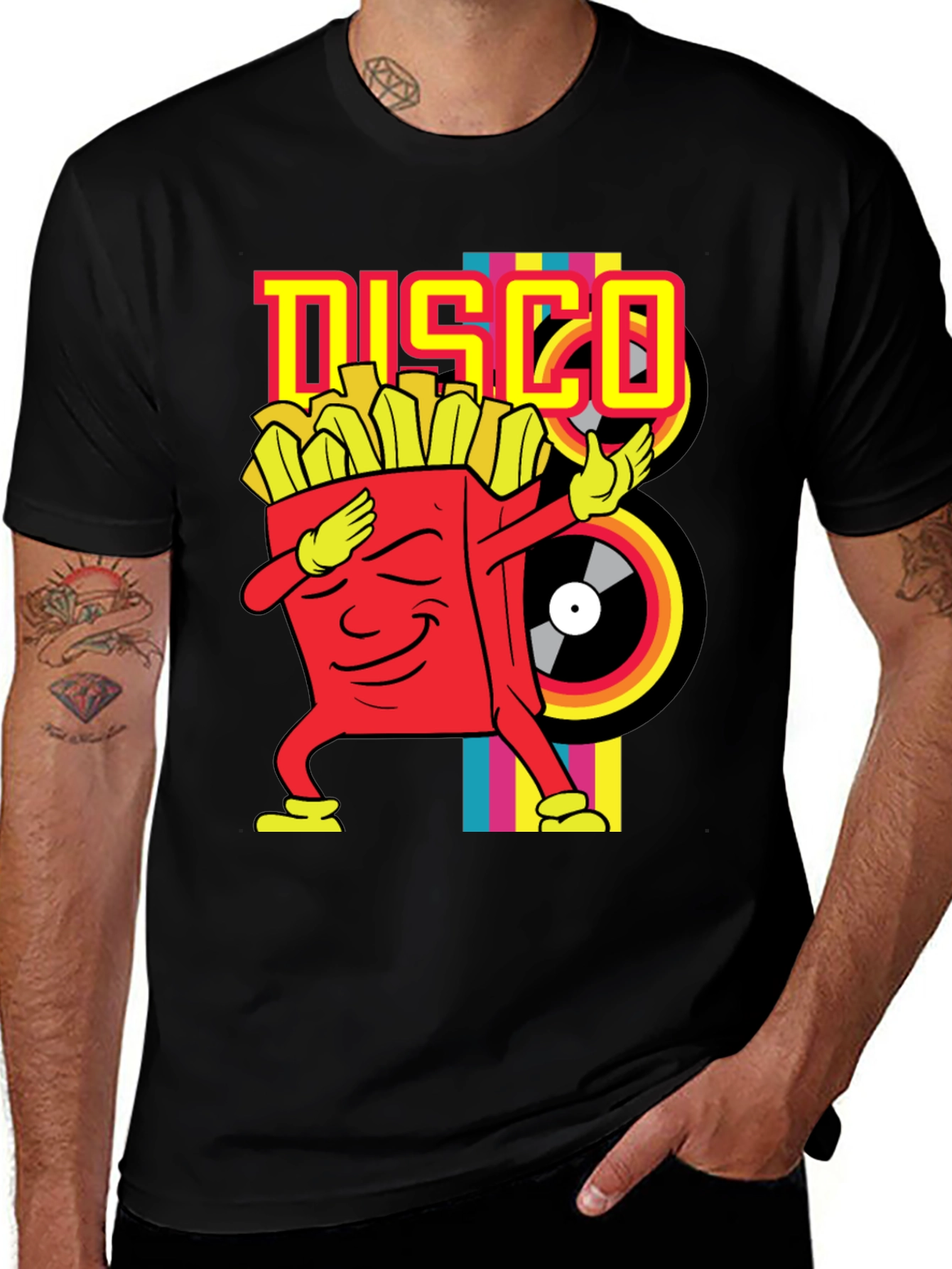 Disco Fries Dab Black T-Shirt