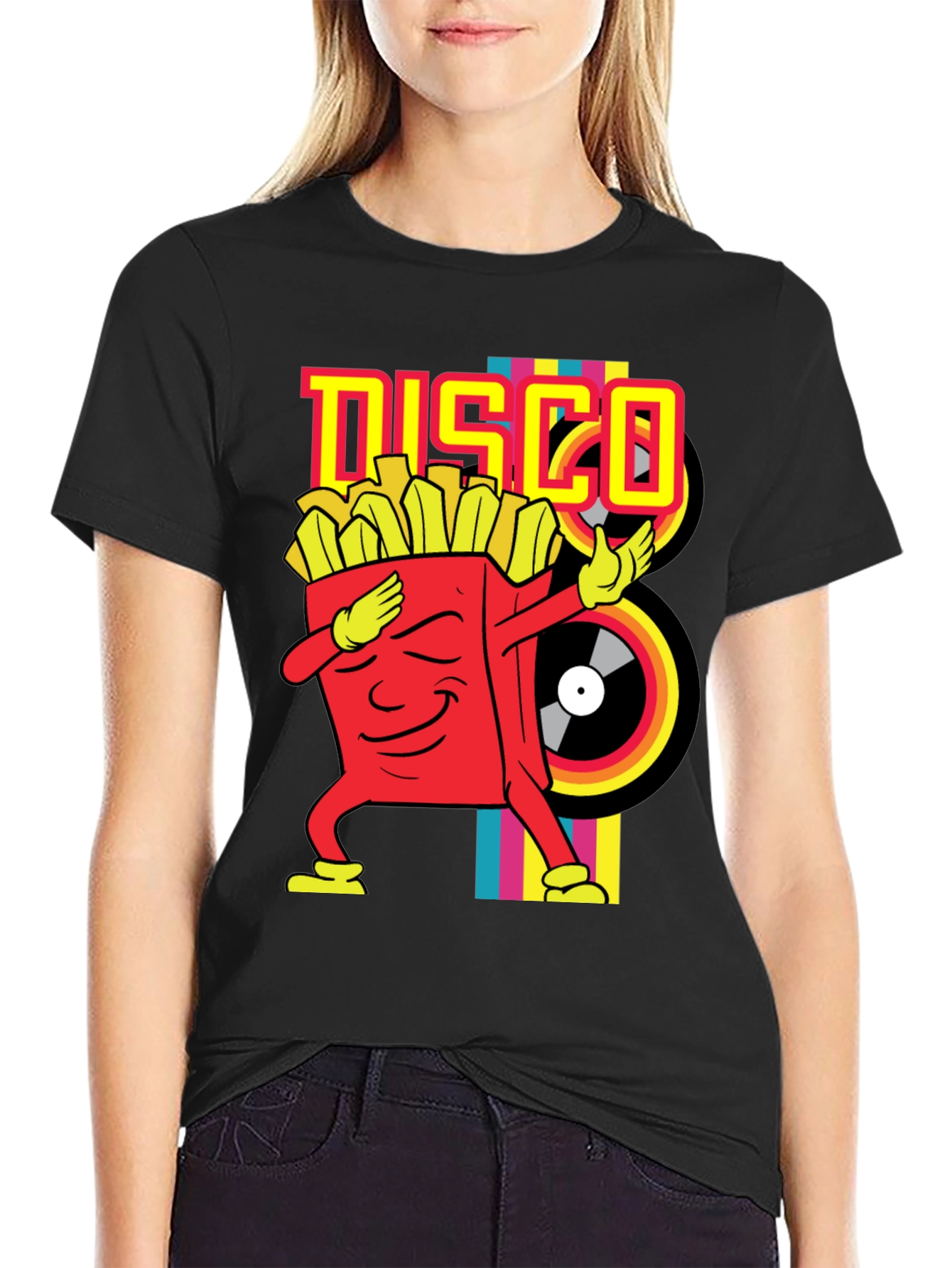 Disco Fries Dab Black T-Shirt
