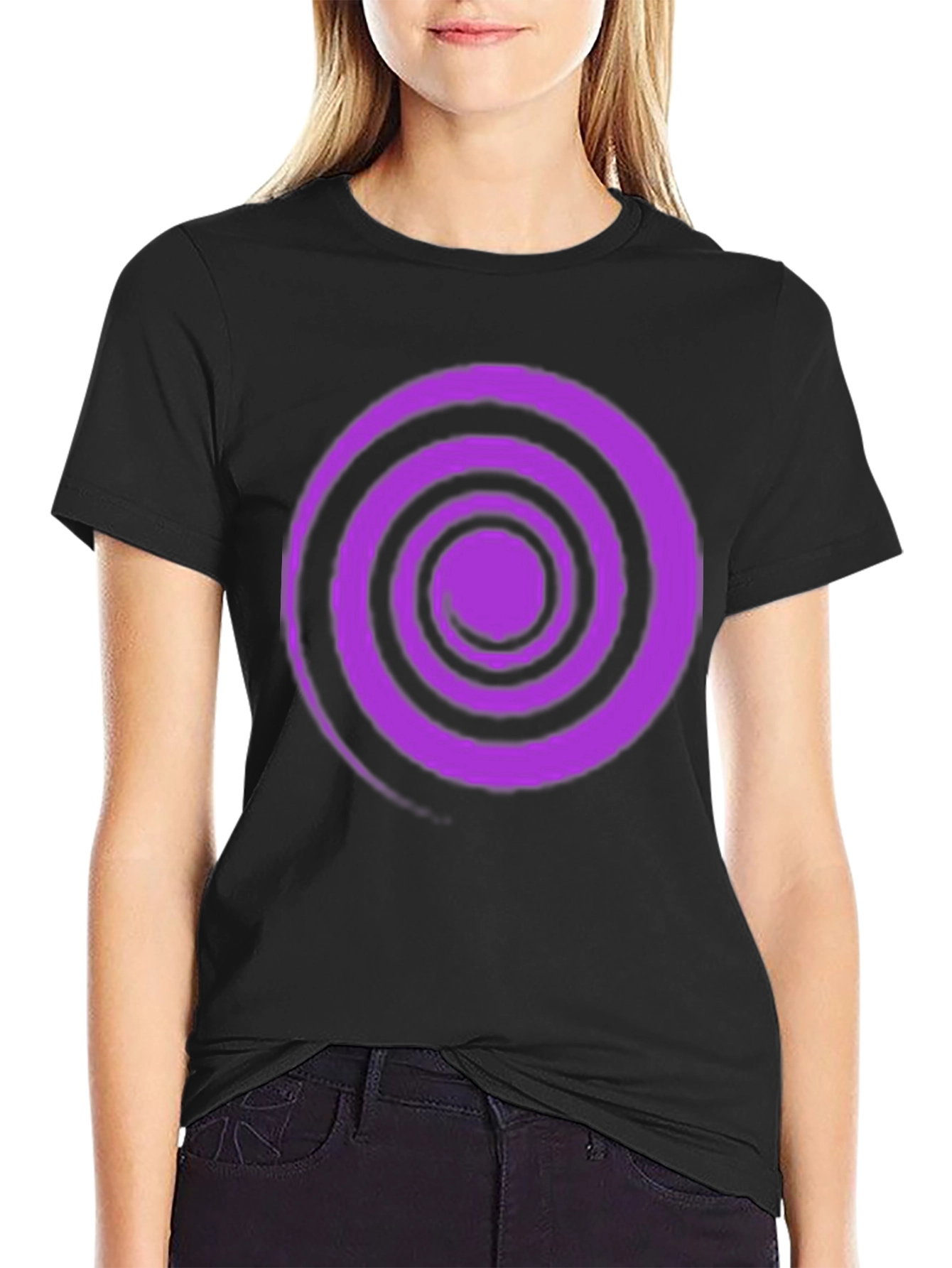 Swirl Graphic Tee - Black Cotton Comfort