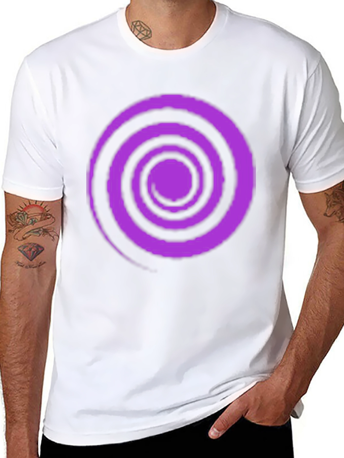 Swirl Graphic Tee - Black Cotton Comfort