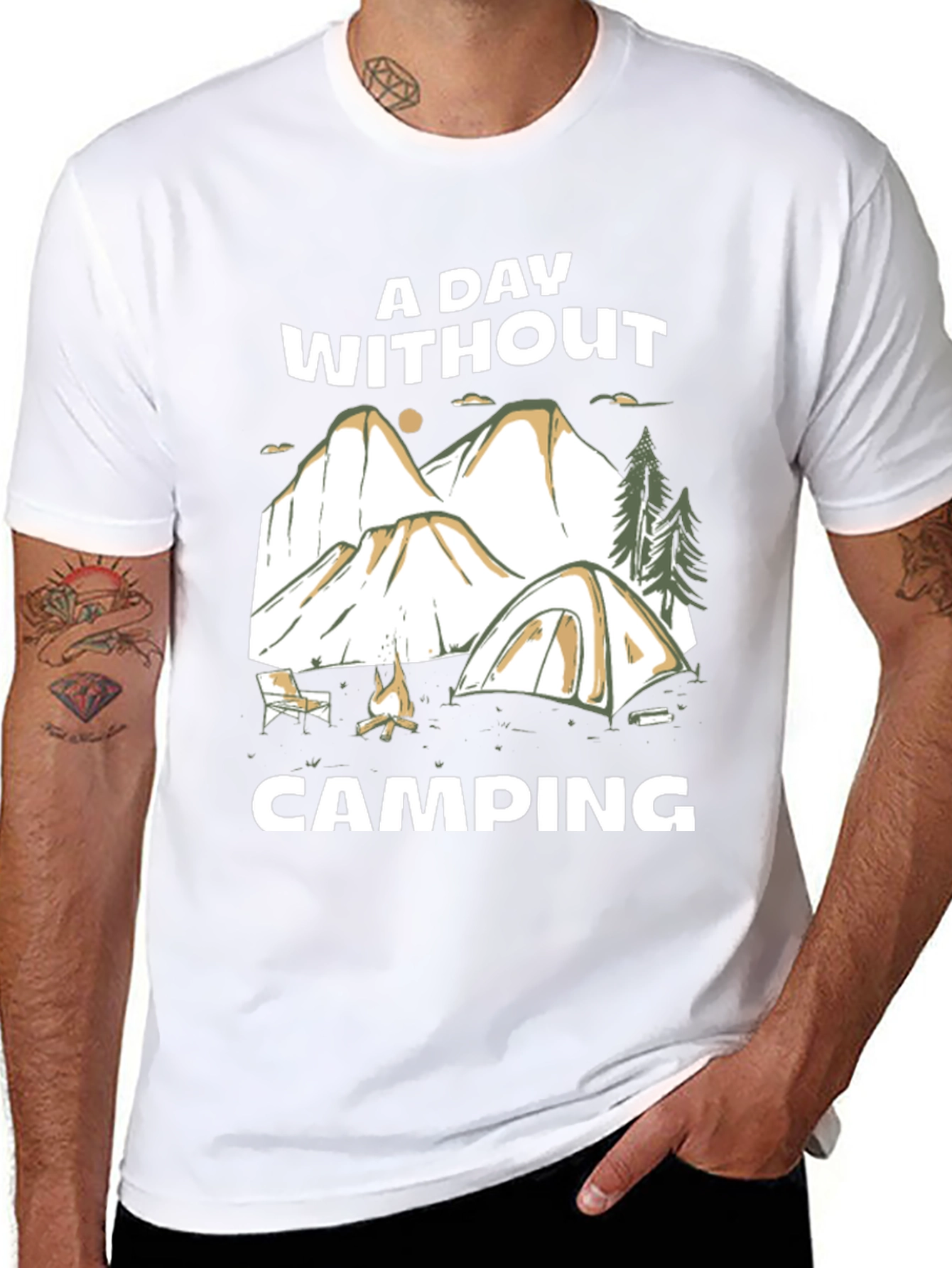 Camping Adventure T-Shirt: A Day Without Camping