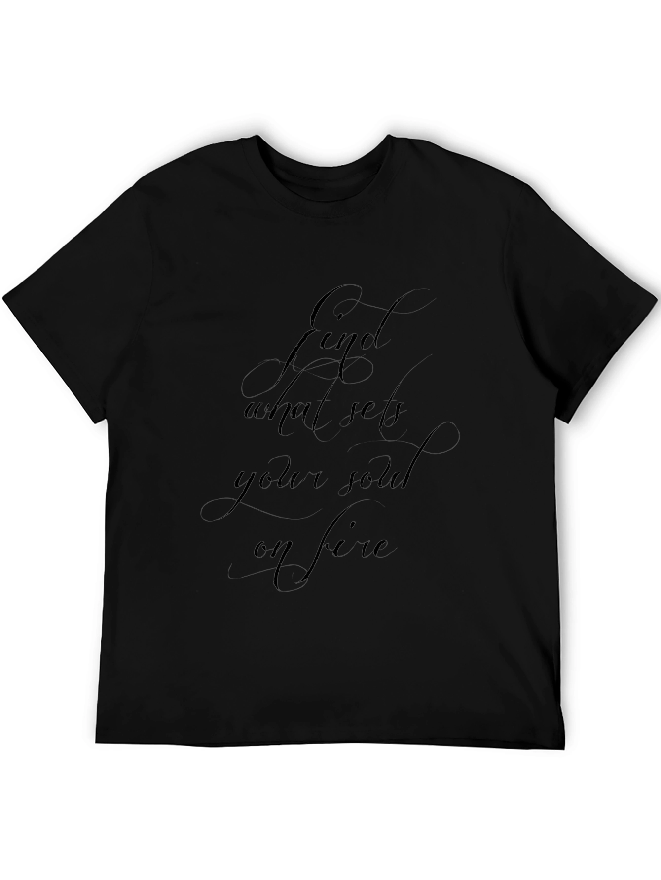 Inspirational Find Your Fire Black Graphic Tee
