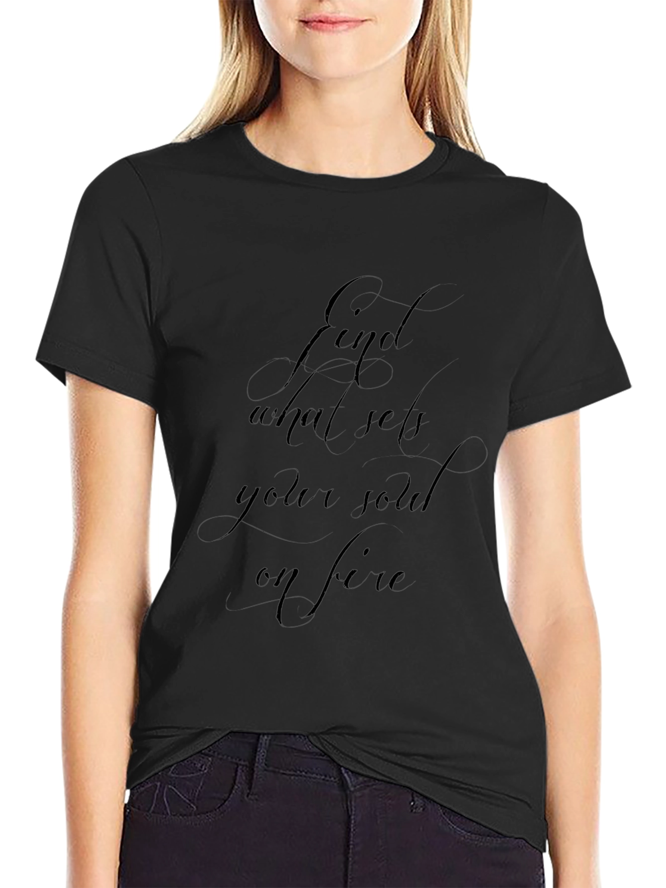 Inspirational Find Your Fire Black Graphic Tee