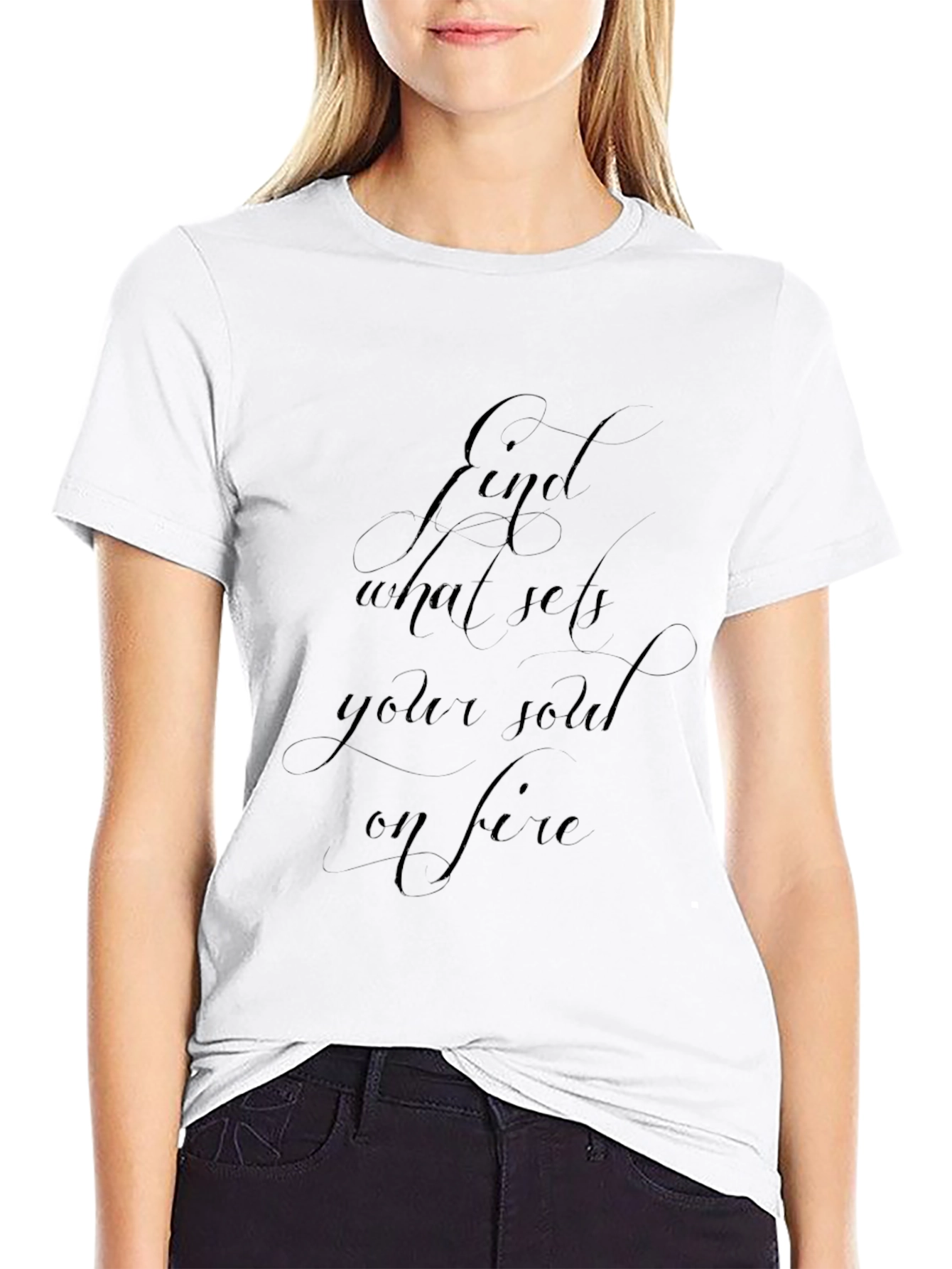 Inspirational Find Your Fire Black Graphic Tee