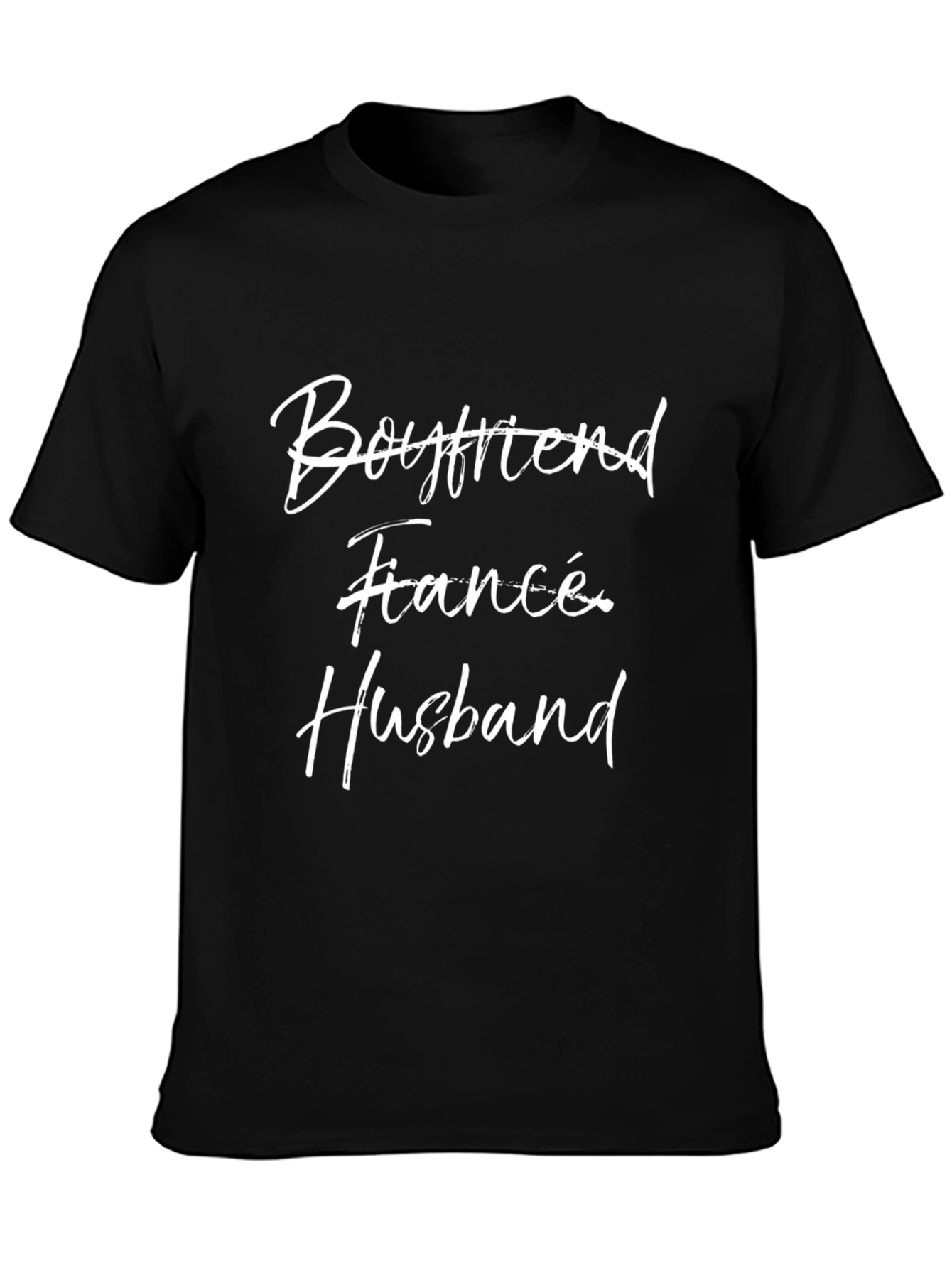 Boyfriend Fiancé Husband Black T-Shirt