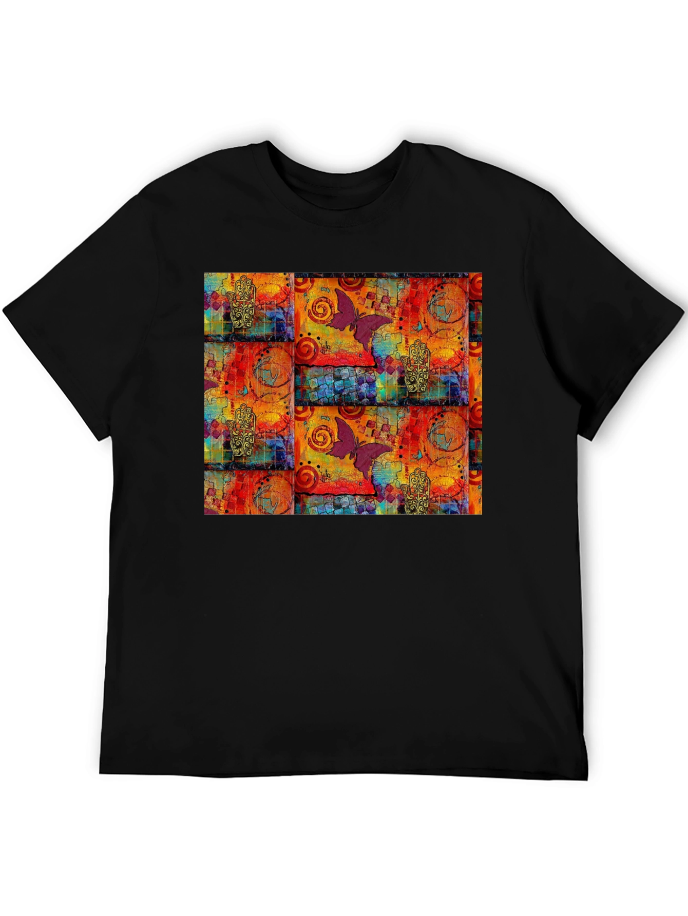Butterfly Graphic Print Crew Neck Tee