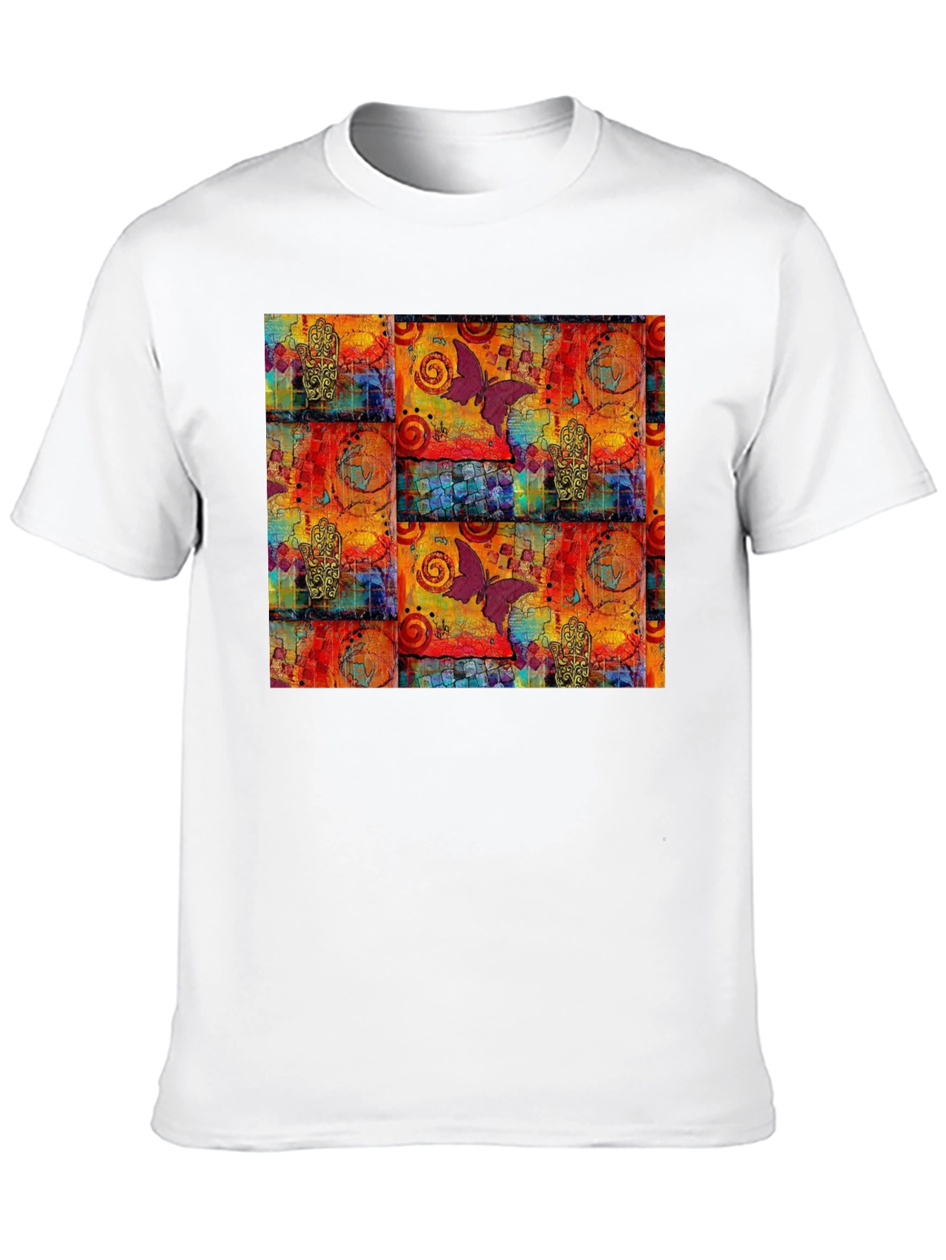 Butterfly Graphic Print Crew Neck Tee
