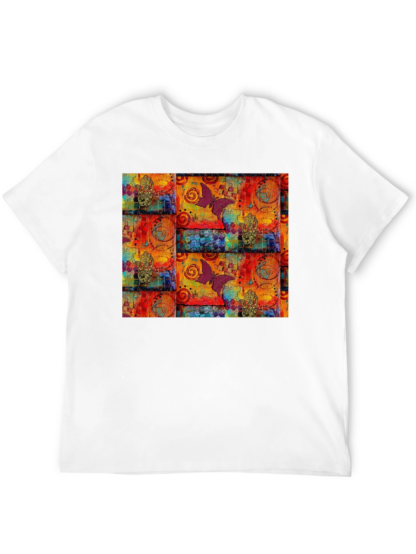 Butterfly Graphic Print Crew Neck Tee