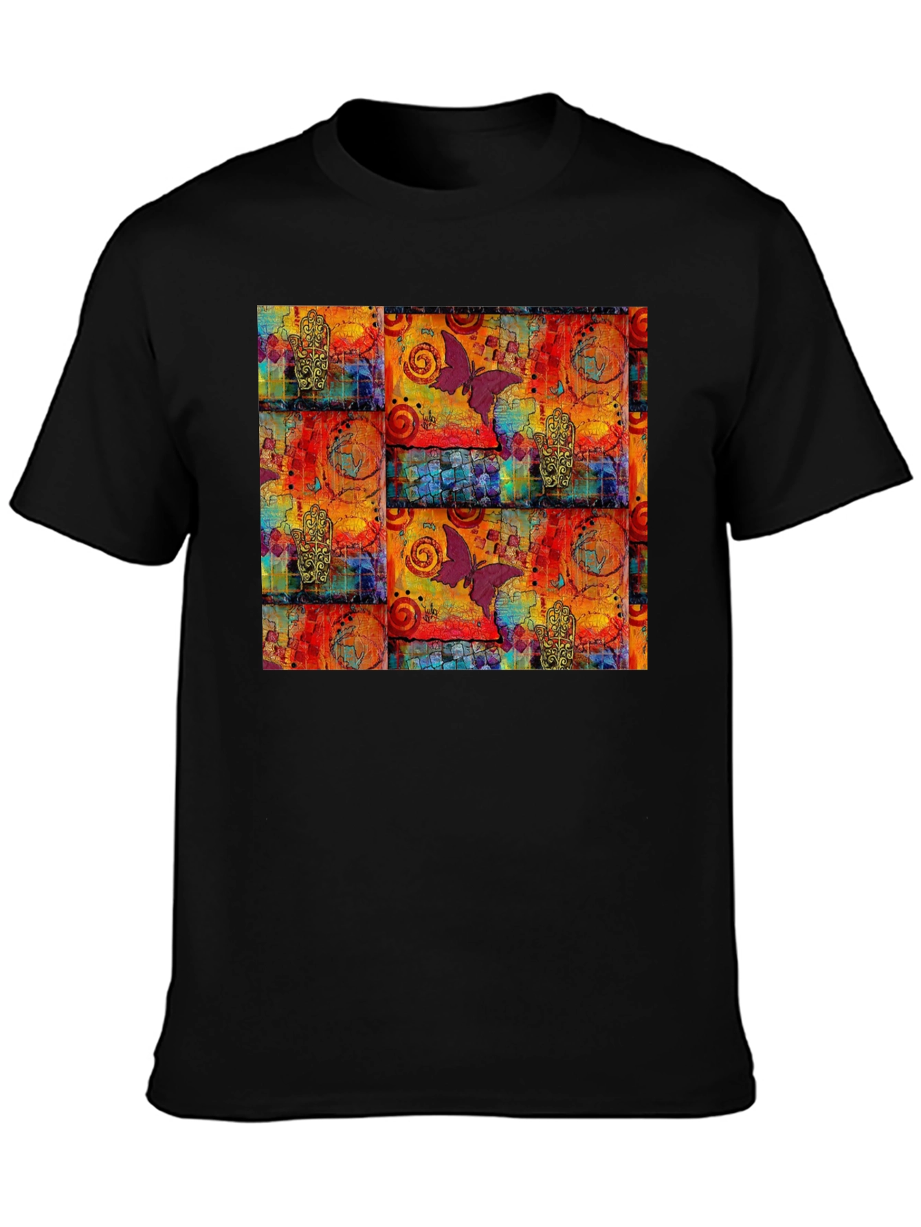 Butterfly Graphic Print Crew Neck Tee