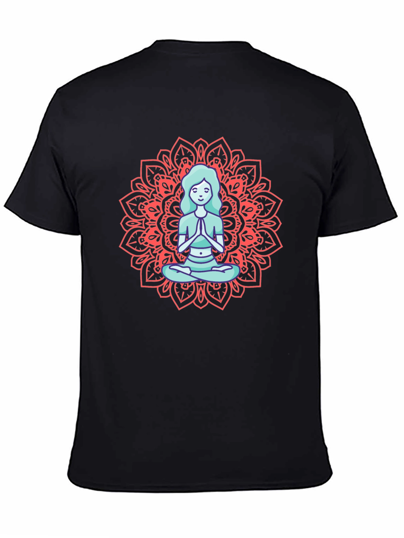 Meditating Woman Mandala Graphic Tee