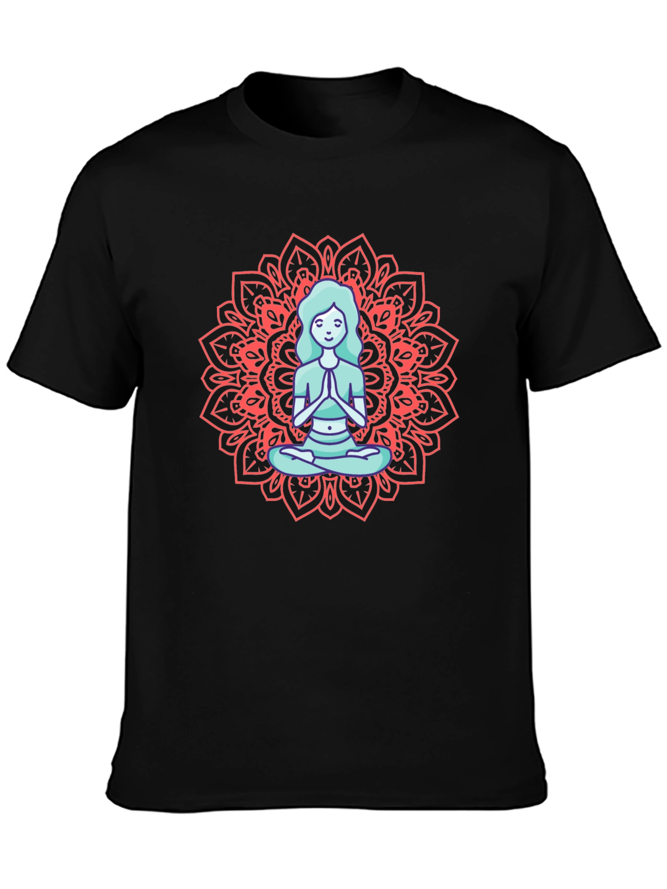 Meditating Woman Mandala Graphic Tee