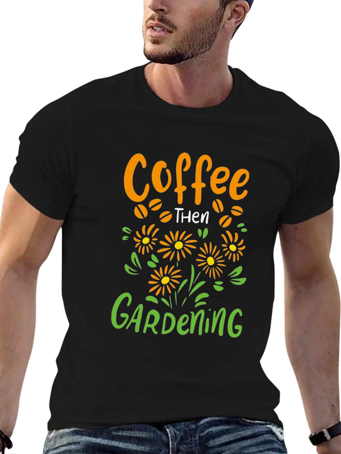 Coffee Then Gardening Graphic Tee
