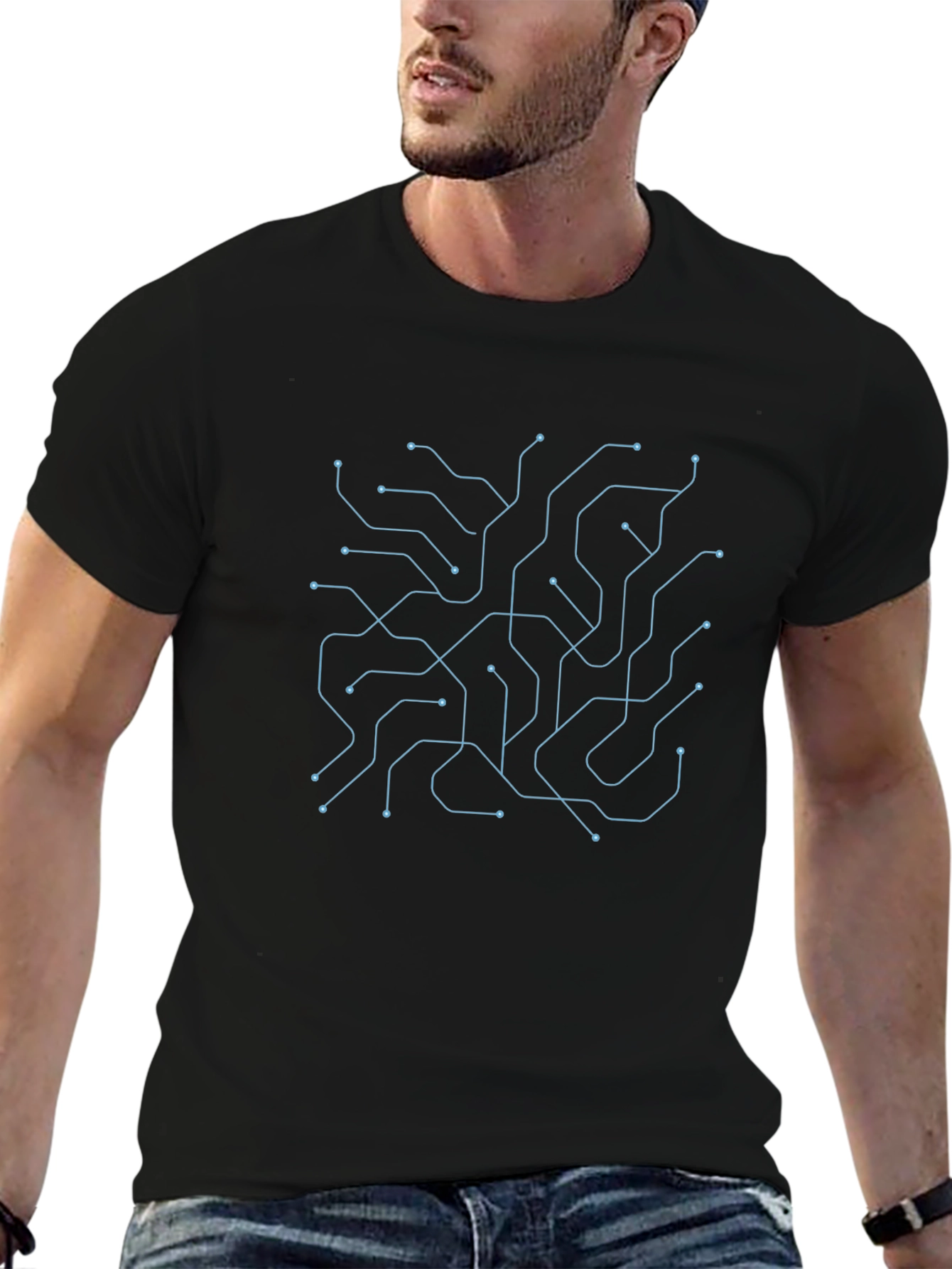 Circuit Board Graphic Tee - Modern Tech Style