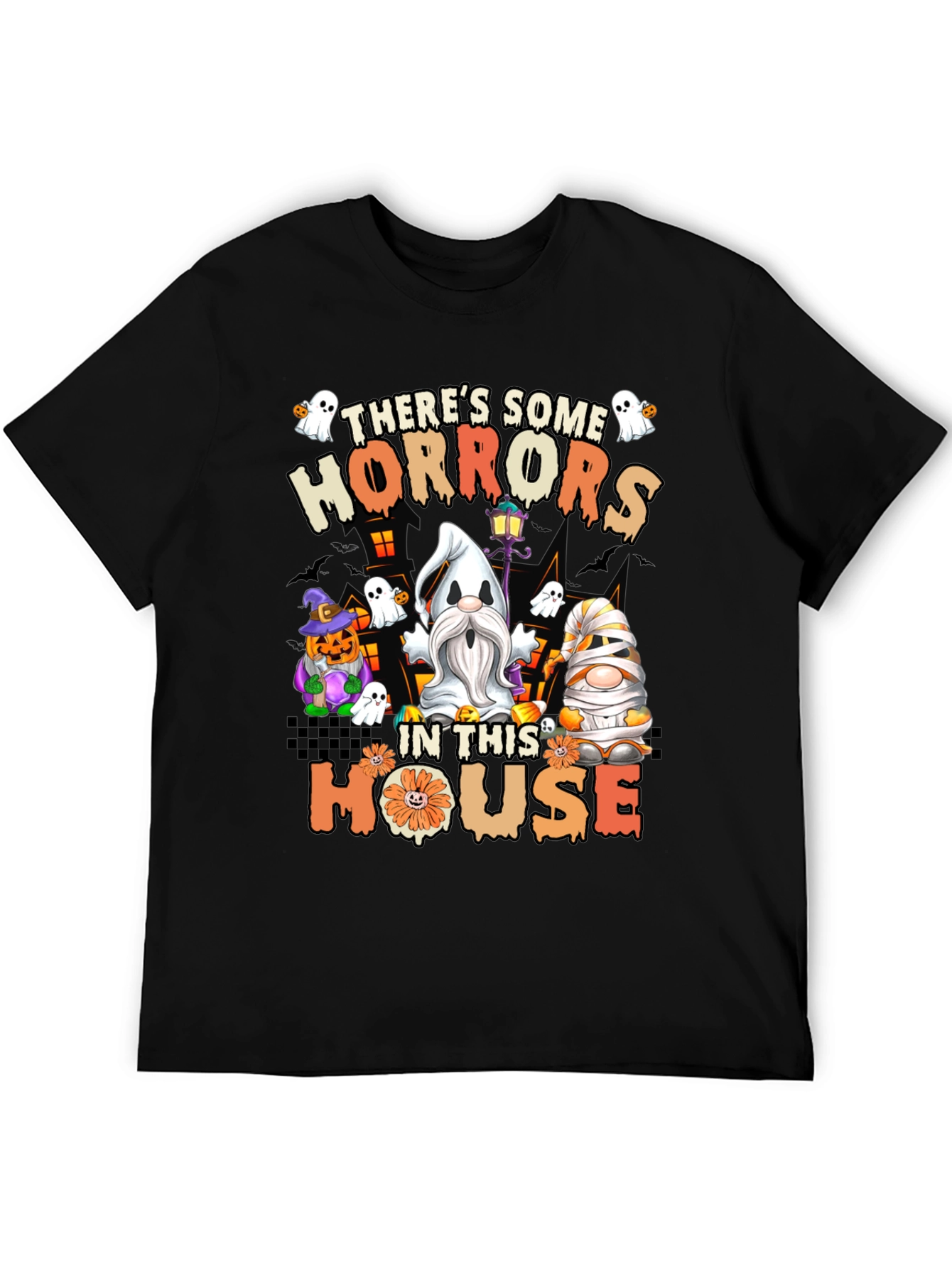 Halloween Horrors T-Shirt - Spooky Gnome Design
