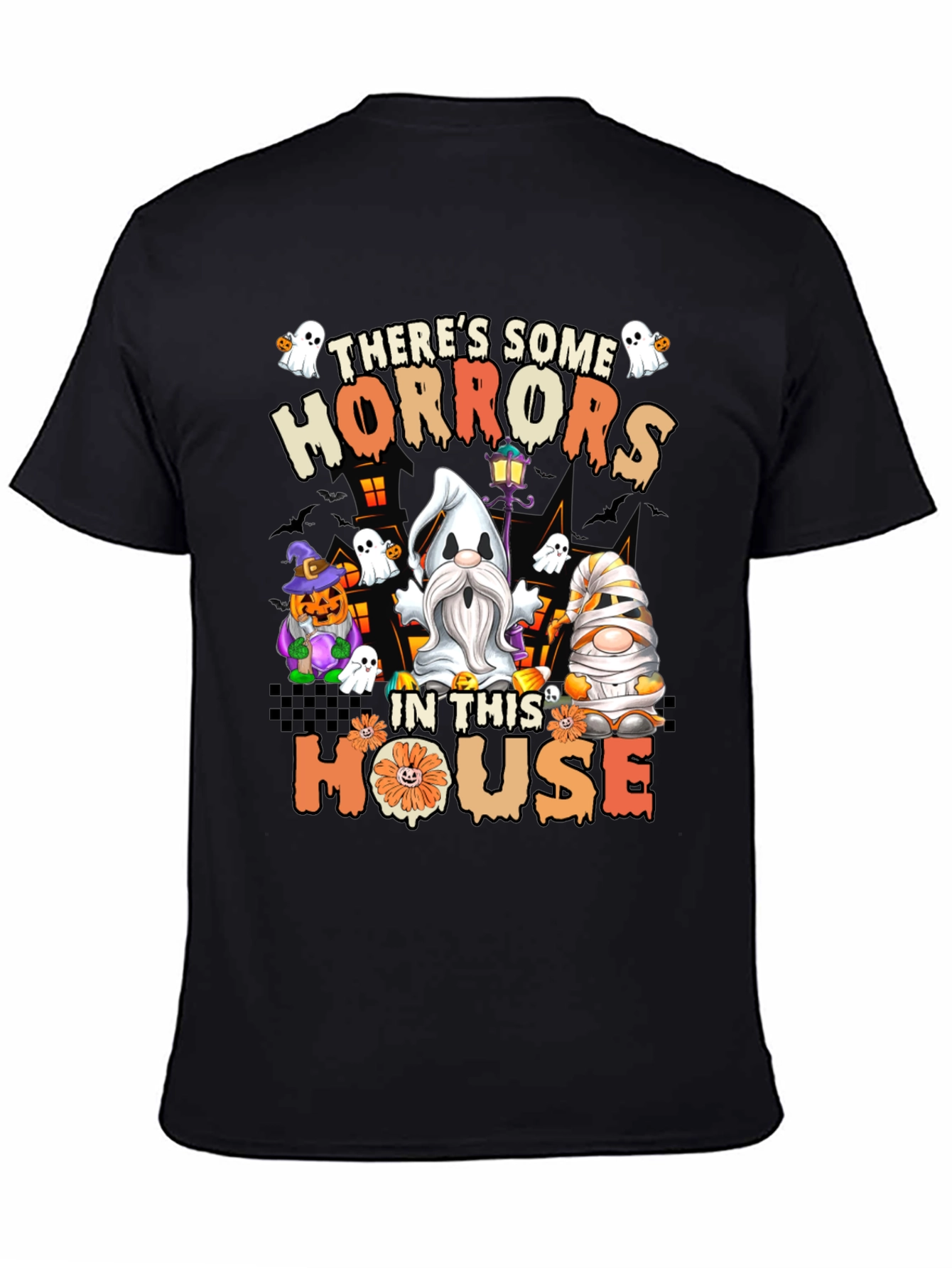Halloween Horrors T-Shirt - Spooky Gnome Design