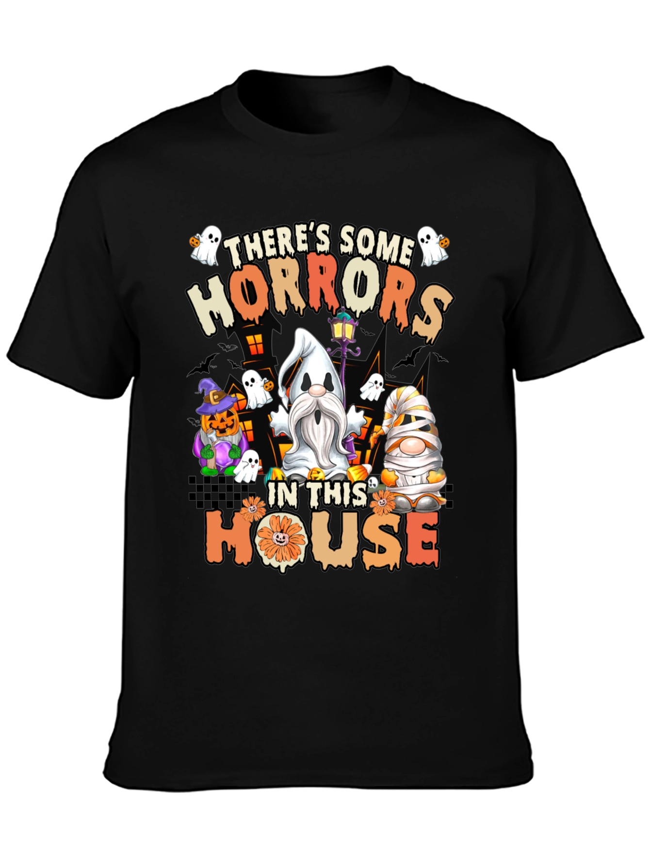Halloween Horrors T-Shirt - Spooky Gnome Design