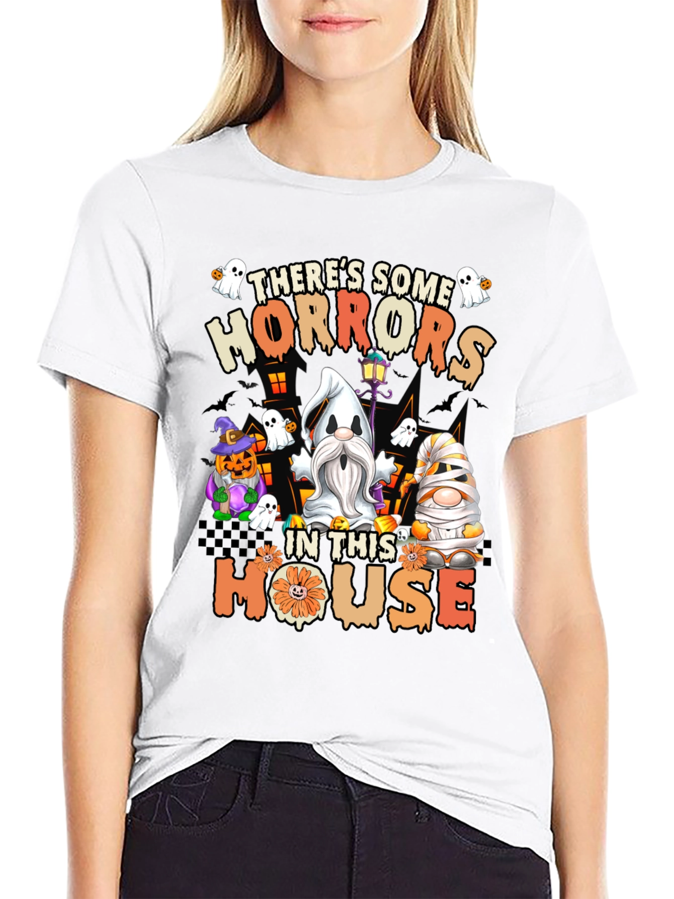 Halloween Horrors T-Shirt - Spooky Gnome Design