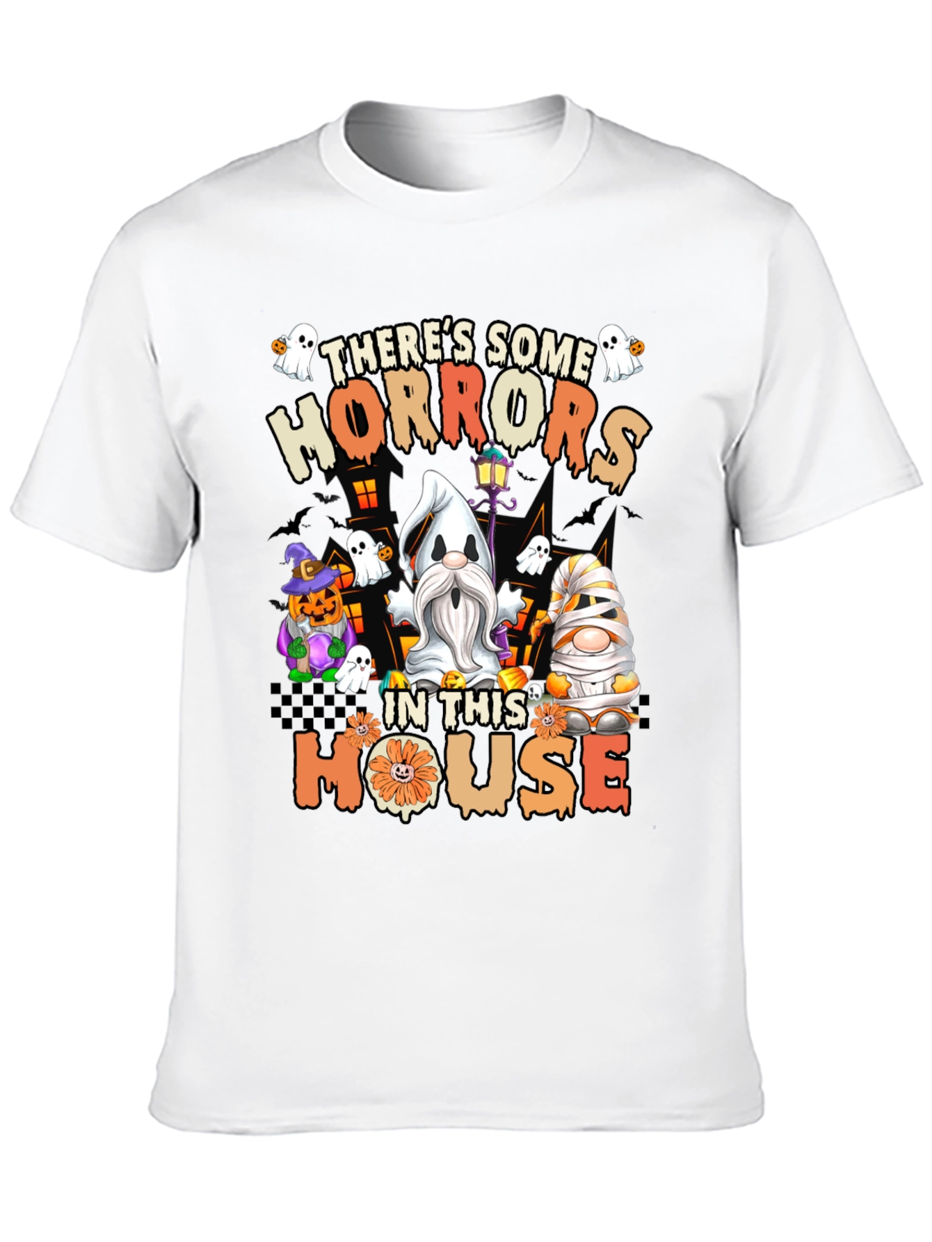 Halloween Horrors T-Shirt - Spooky Gnome Design