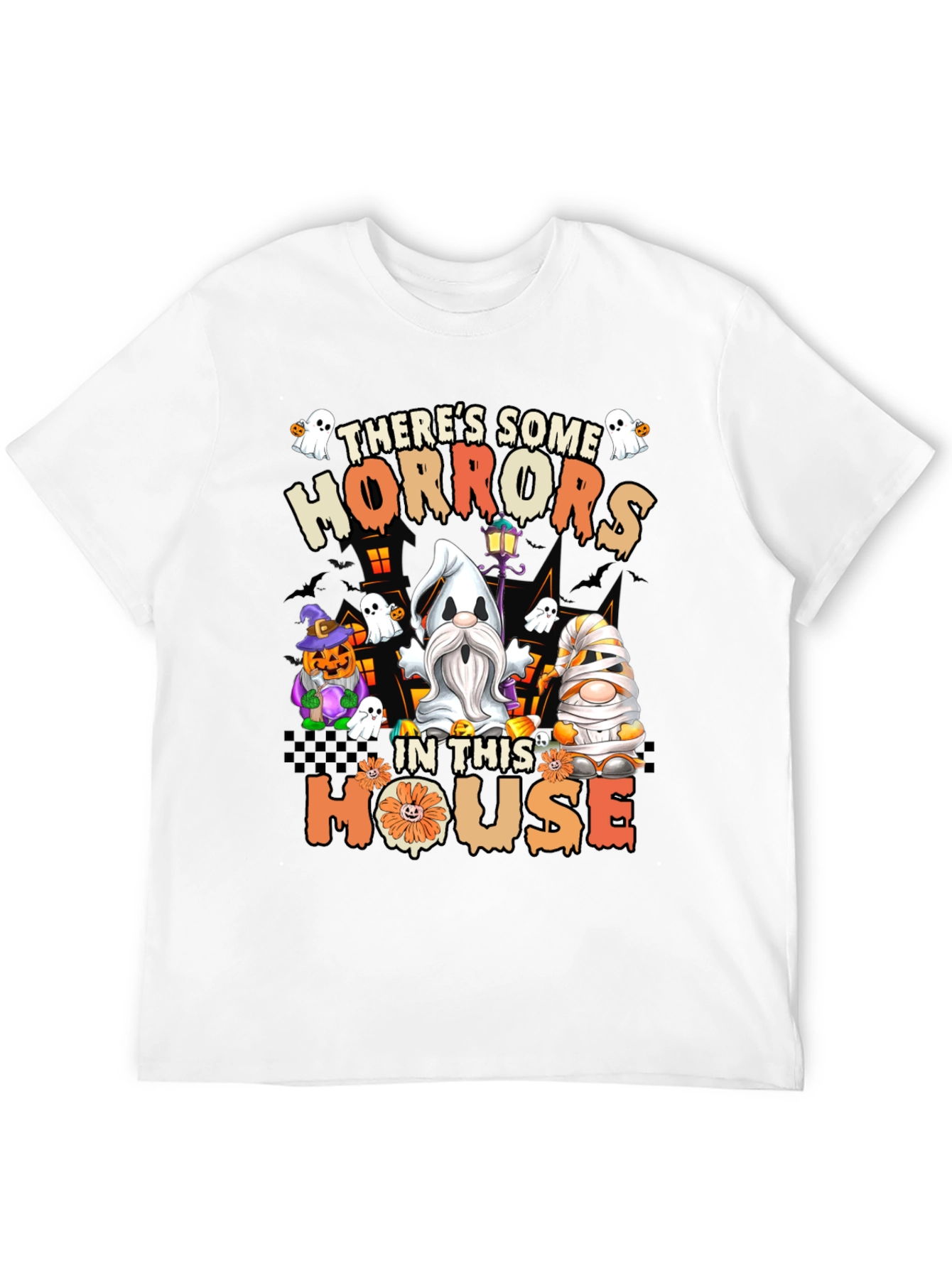Halloween Horrors T-Shirt - Spooky Gnome Design