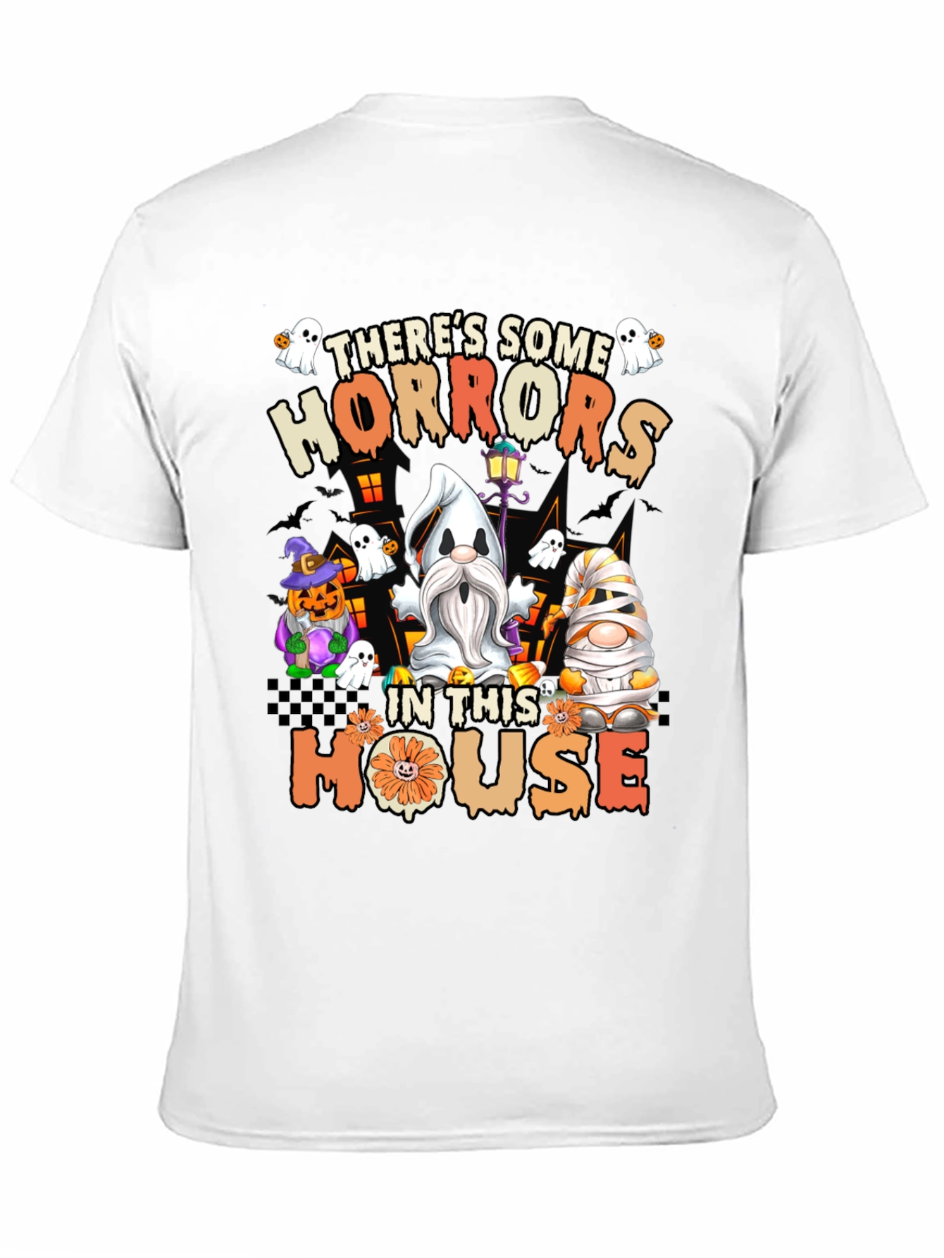 Halloween Horrors T-Shirt - Spooky Gnome Design